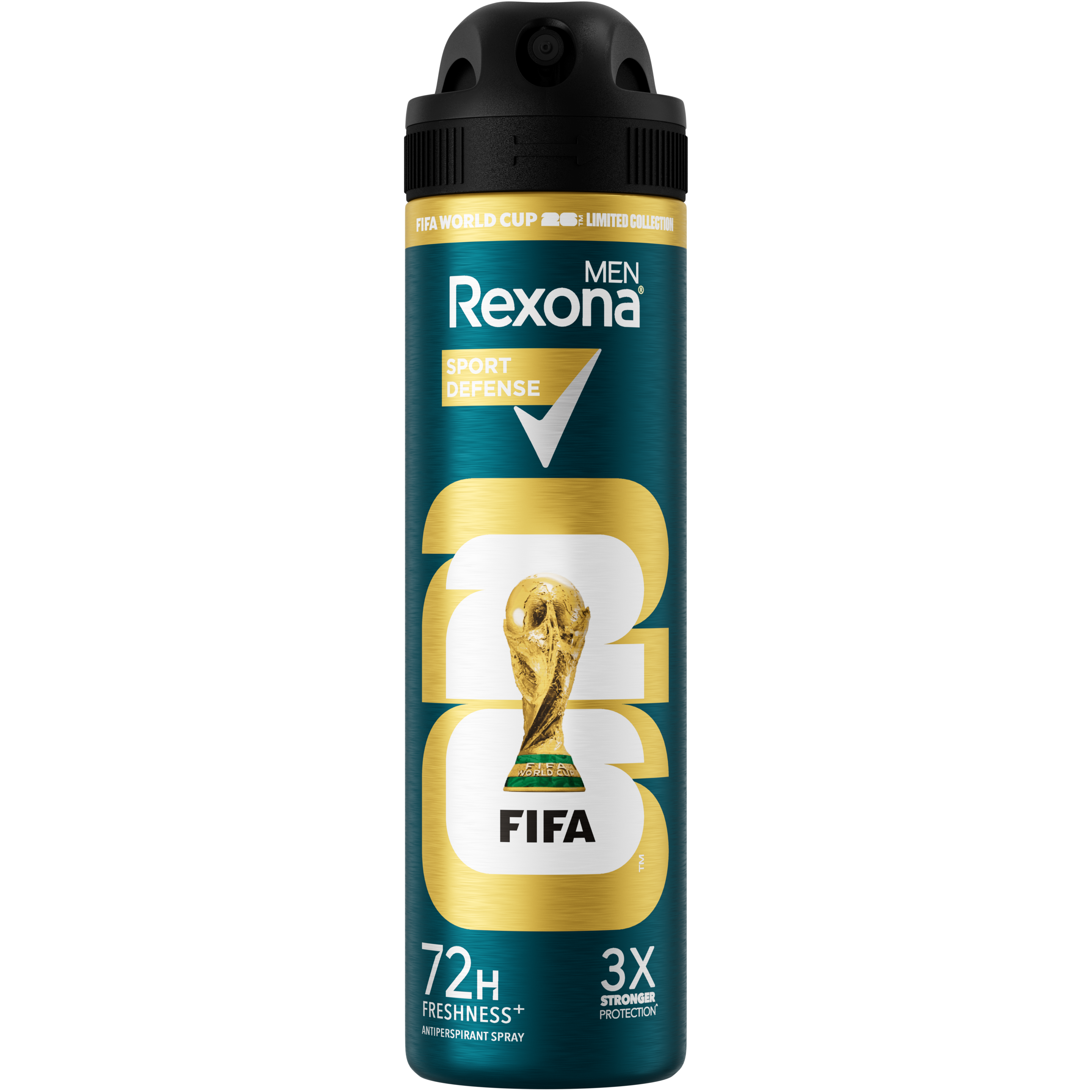Rexona Men Sport Defense Aerosol Antiperspirant Spray FIFA World Cup 2026 Limited Edition packshot