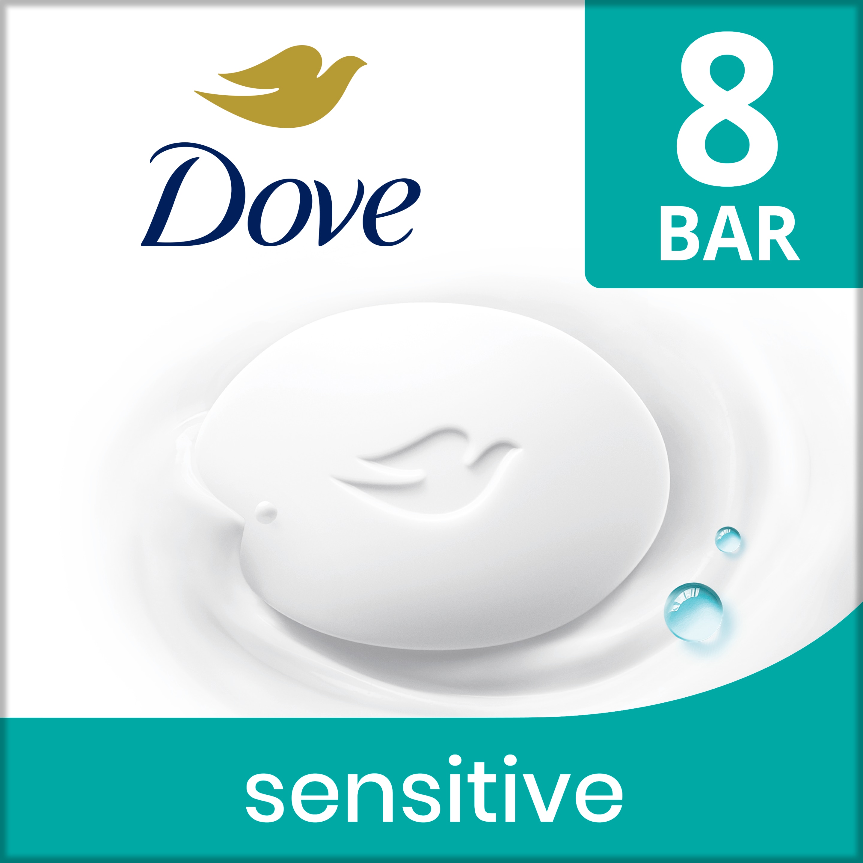 Dove Sensitive Skin Beauty Bar 3.75 oz 8pk packshot