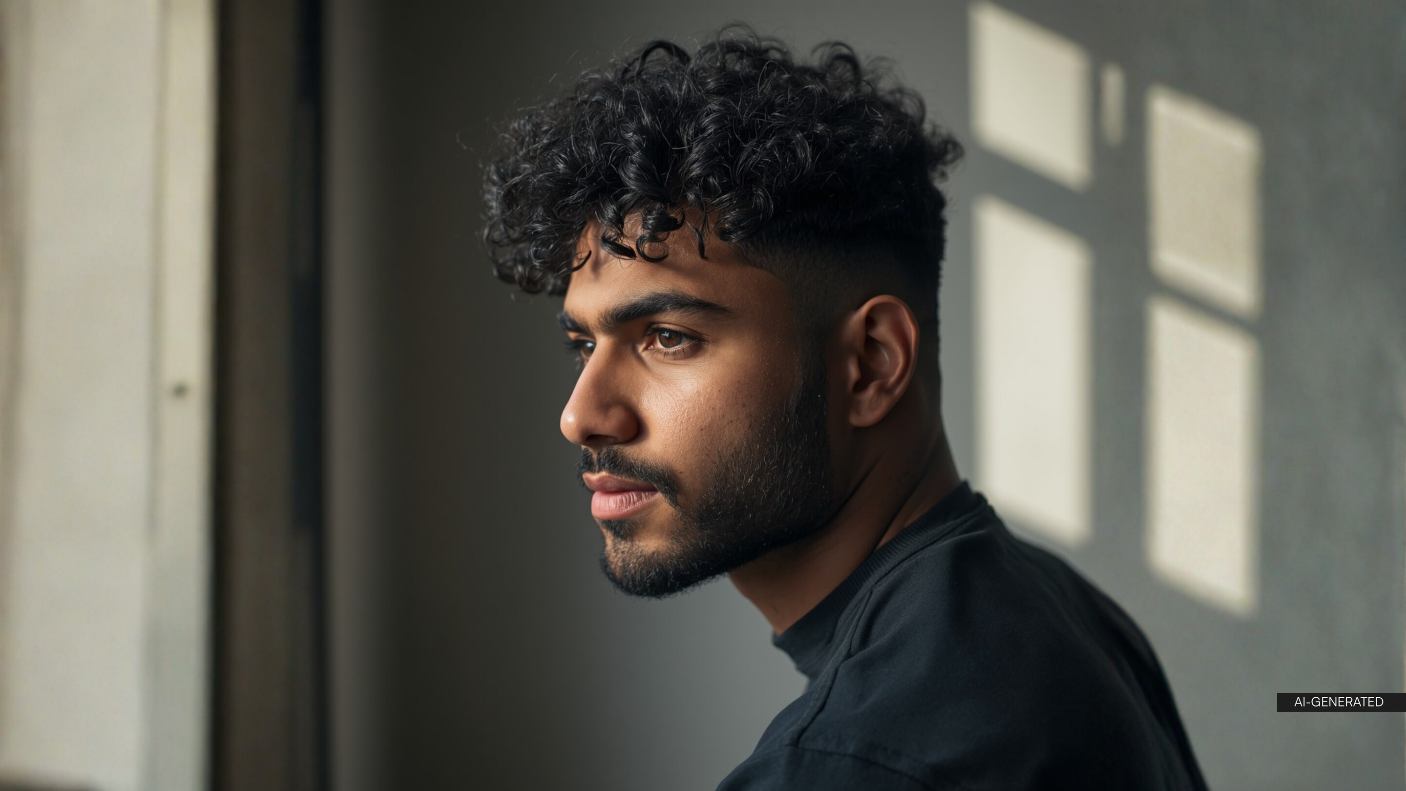 2. Curly Fade Cut –