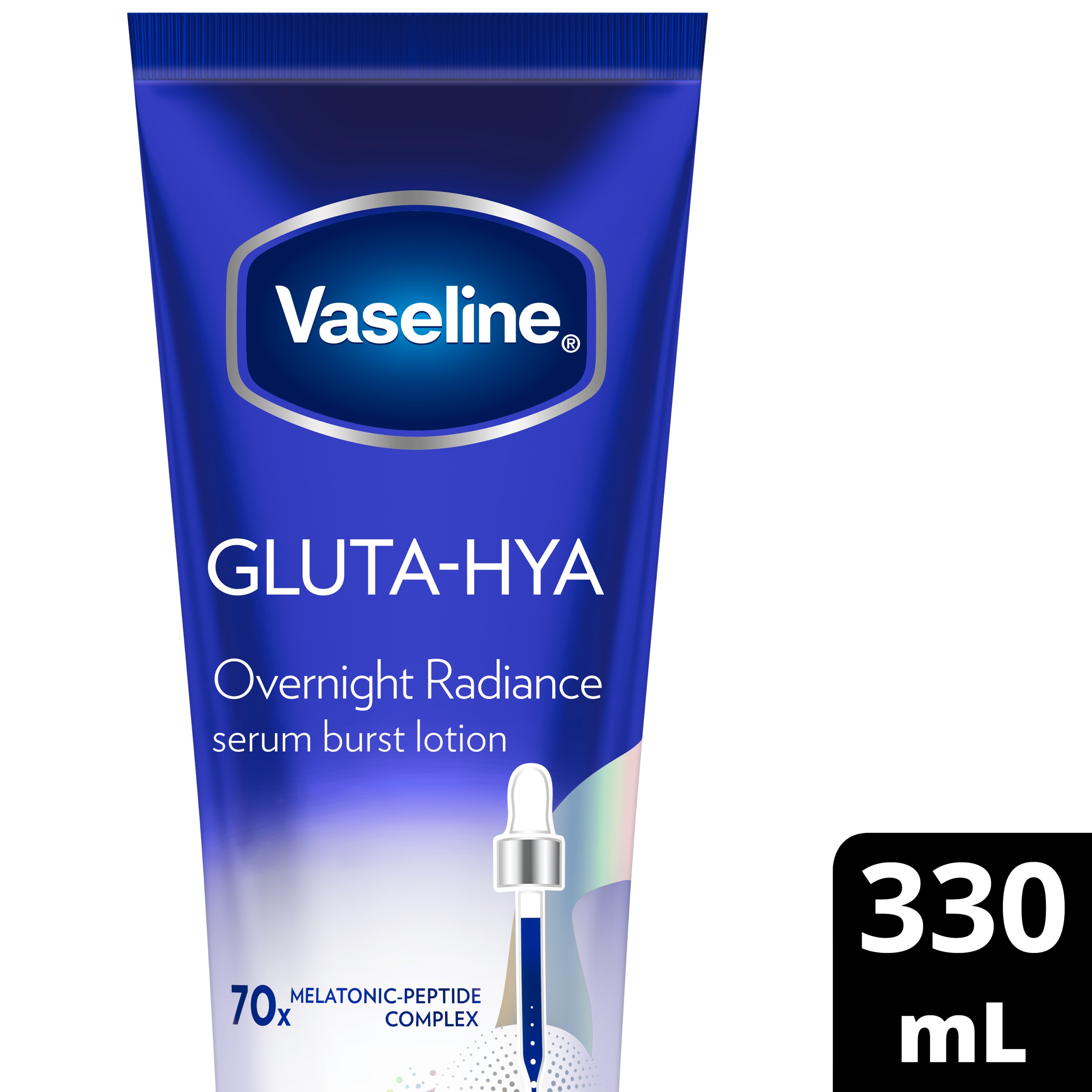 VASELINE  BODY SERUM Lotion Overnight Radiance Repair Serum Body Lotion Amino Peptide Complex 330 mL packshot