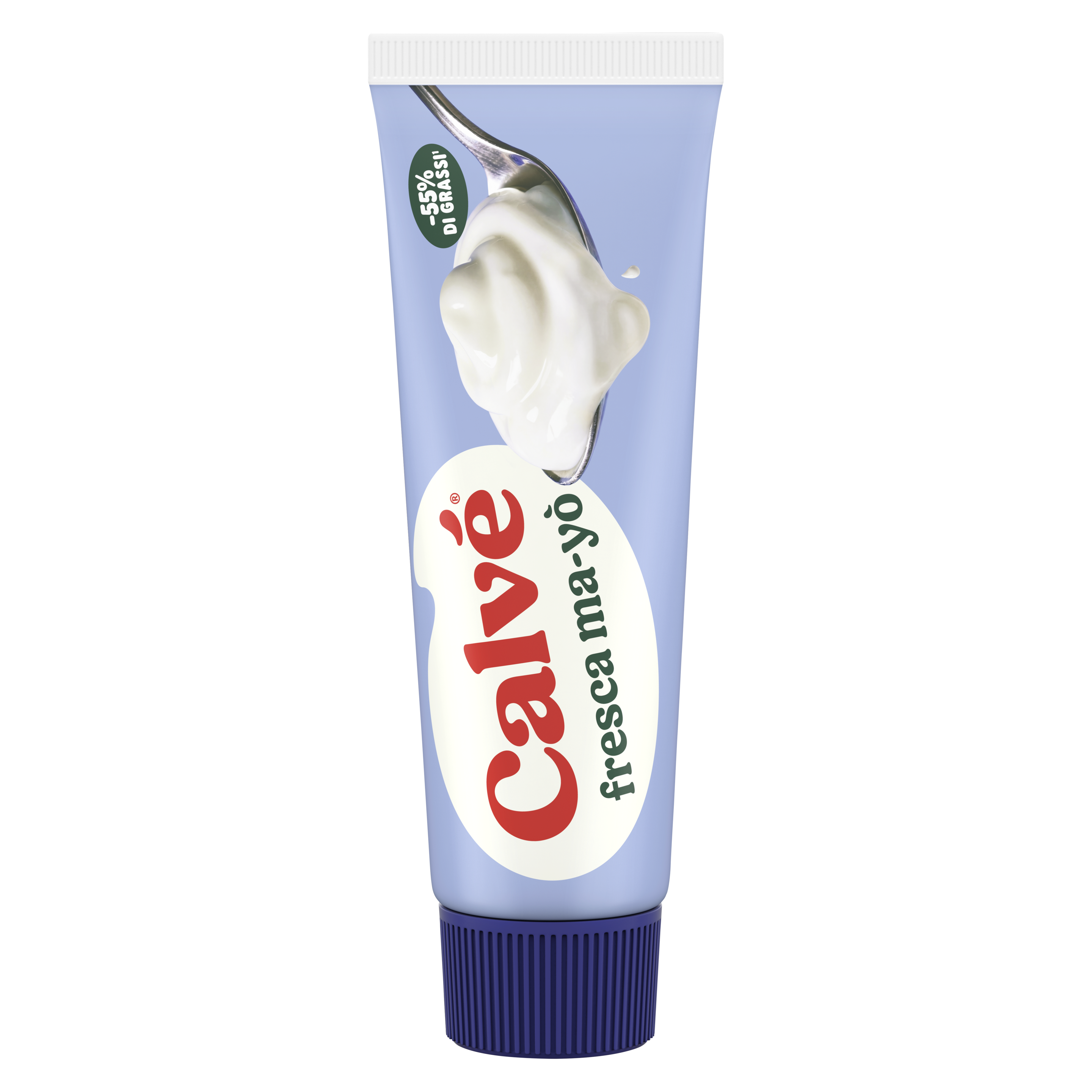 La Maionese Fresca Ma-yò Calvé è preparata con yogurt magro e ha il 55% in meno di grassi^ packshot