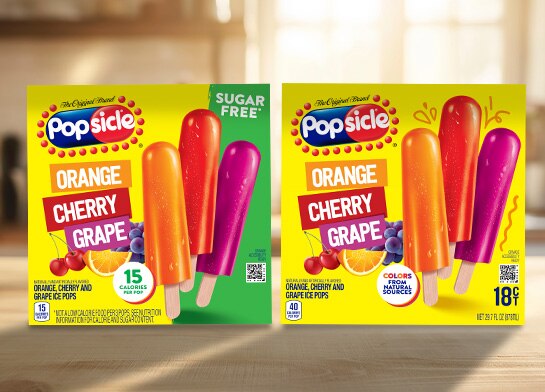Popsicle® Sugar-Free Ice Pops vs. Classic Popsicle® Ice Pops