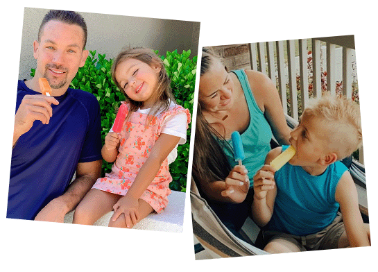 Family enjoying Popsicle® Sugar-Free Ice Pops outdoors