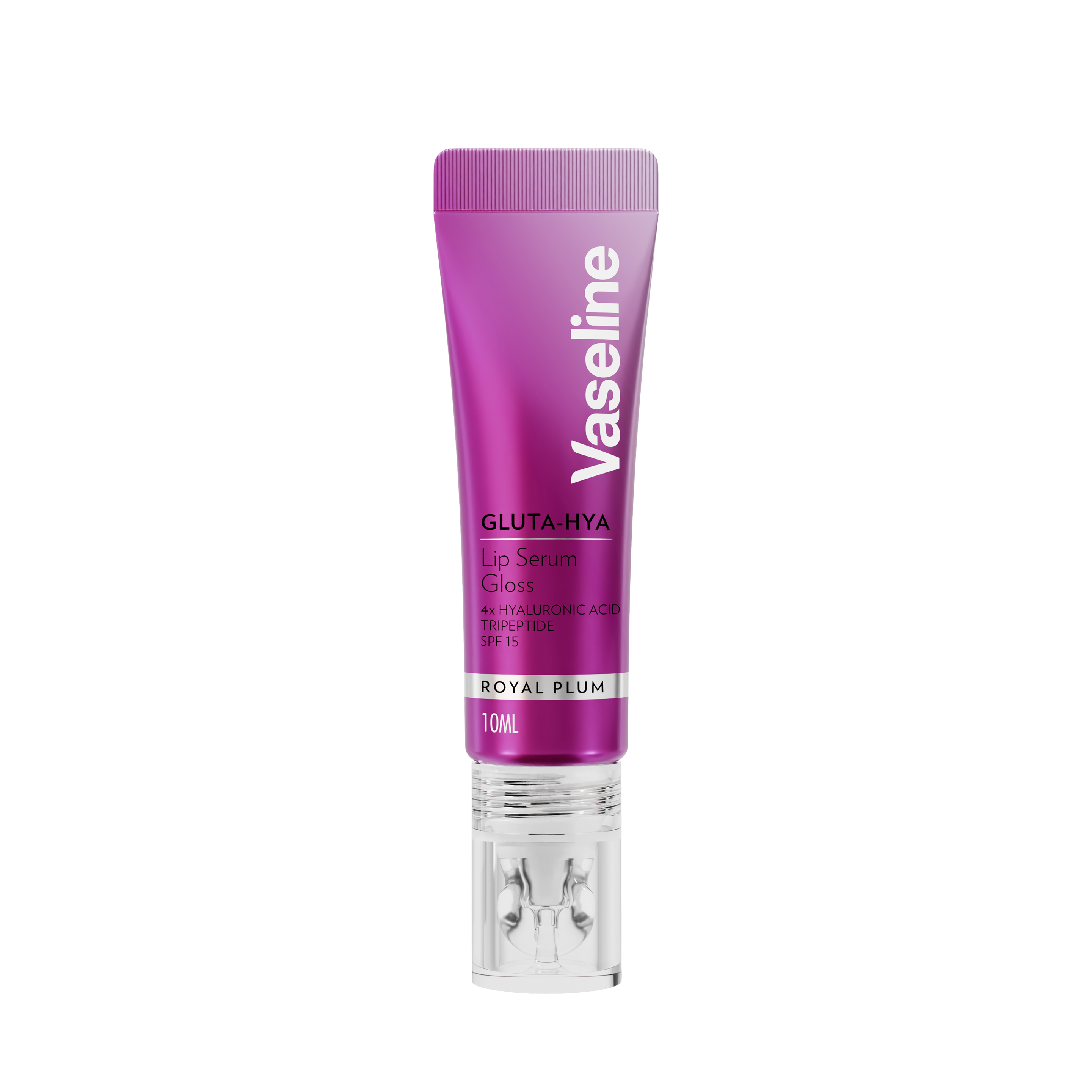 Vaseline Gluta Hya Serum Gloss Tinted Lip Care Royal Plum 10ml FOP Pack packshot