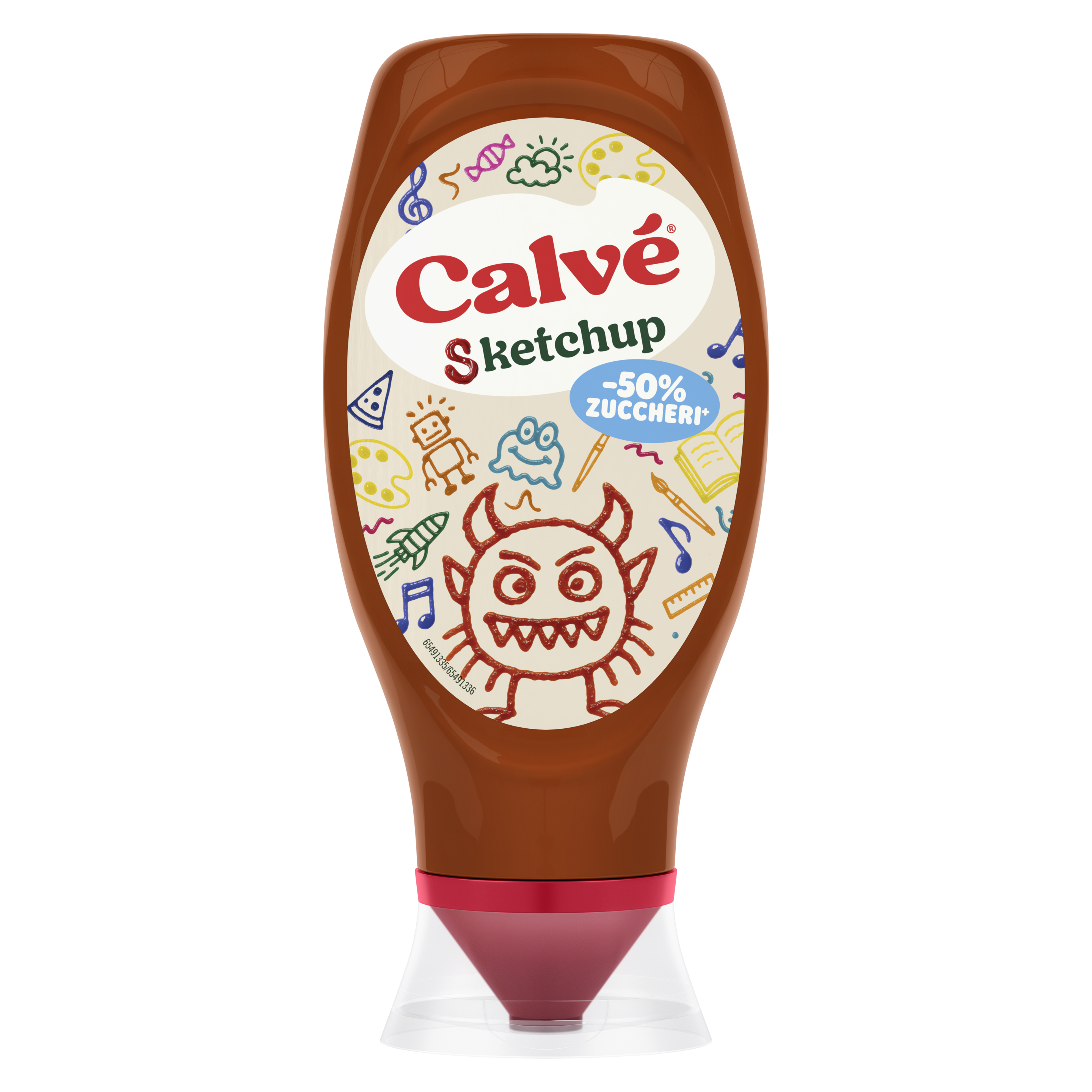 Il Ketchup Family Calvé ha il 50% di zuccheri in meno rispetto alla media dei più venduti* ed è l'ideale per tutta la famiglia! packshot