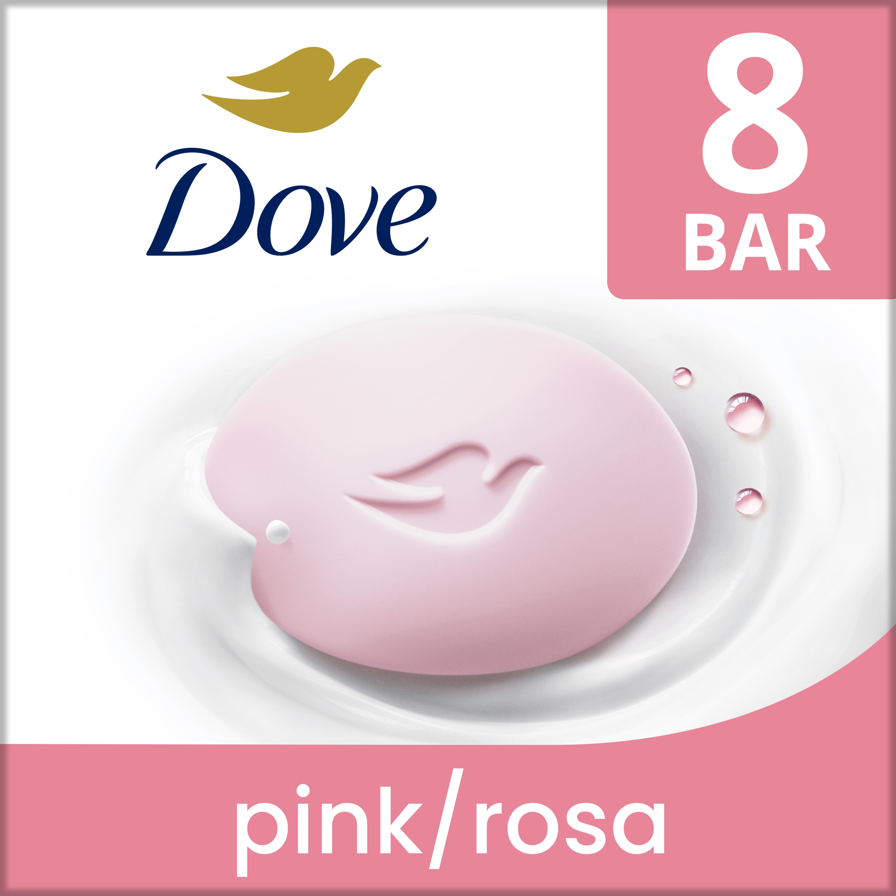 Dove Pink Beauty Bar 8 bar 3.75 oz packshot