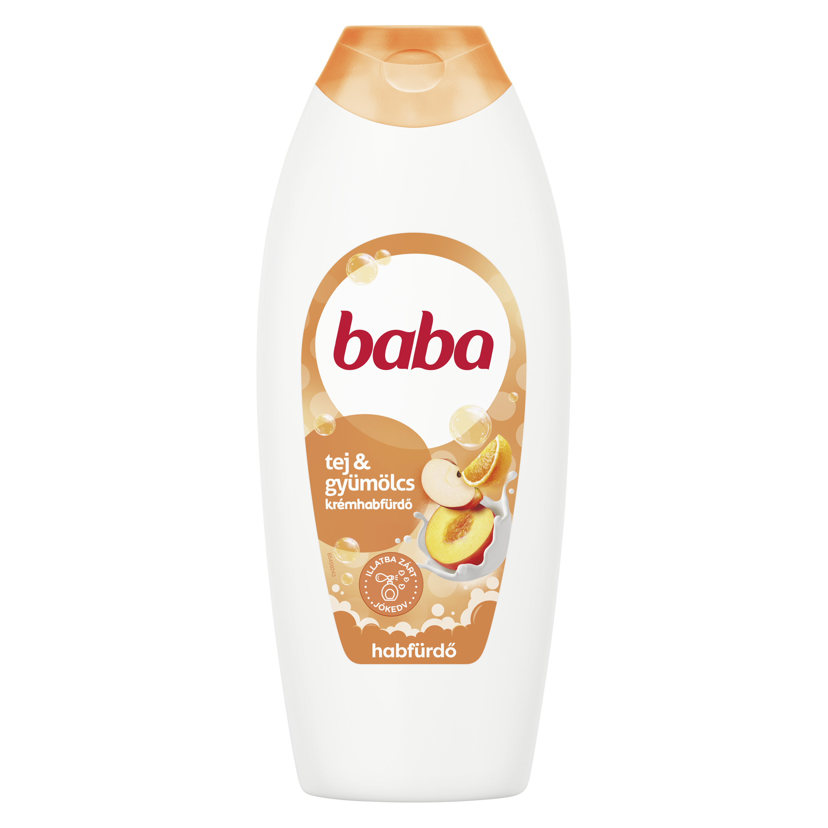 Baba krémhabfürdő tej és gyümölcs 750 ml packshot