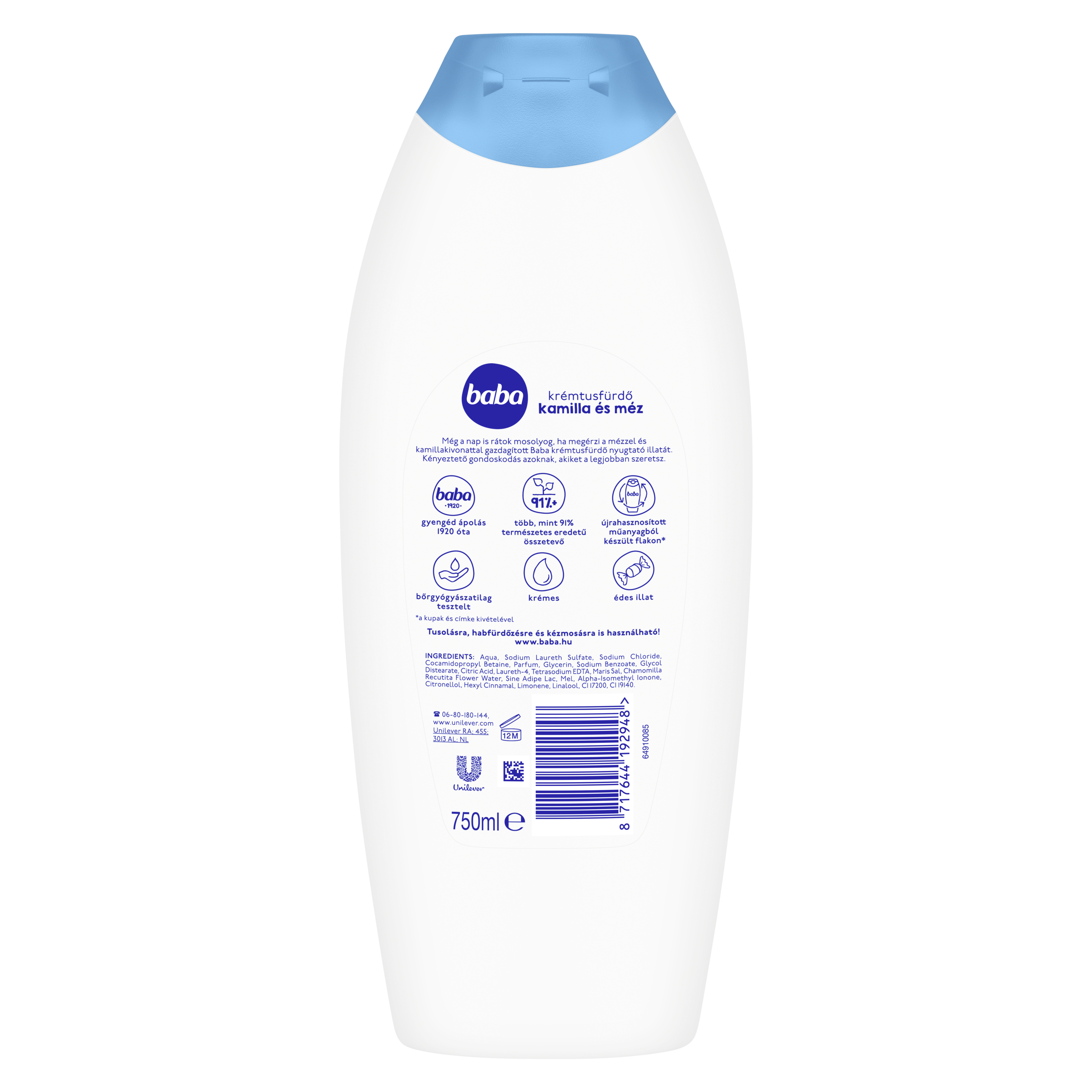 Baba krémtusfürdő kamilla és méz 750 ml