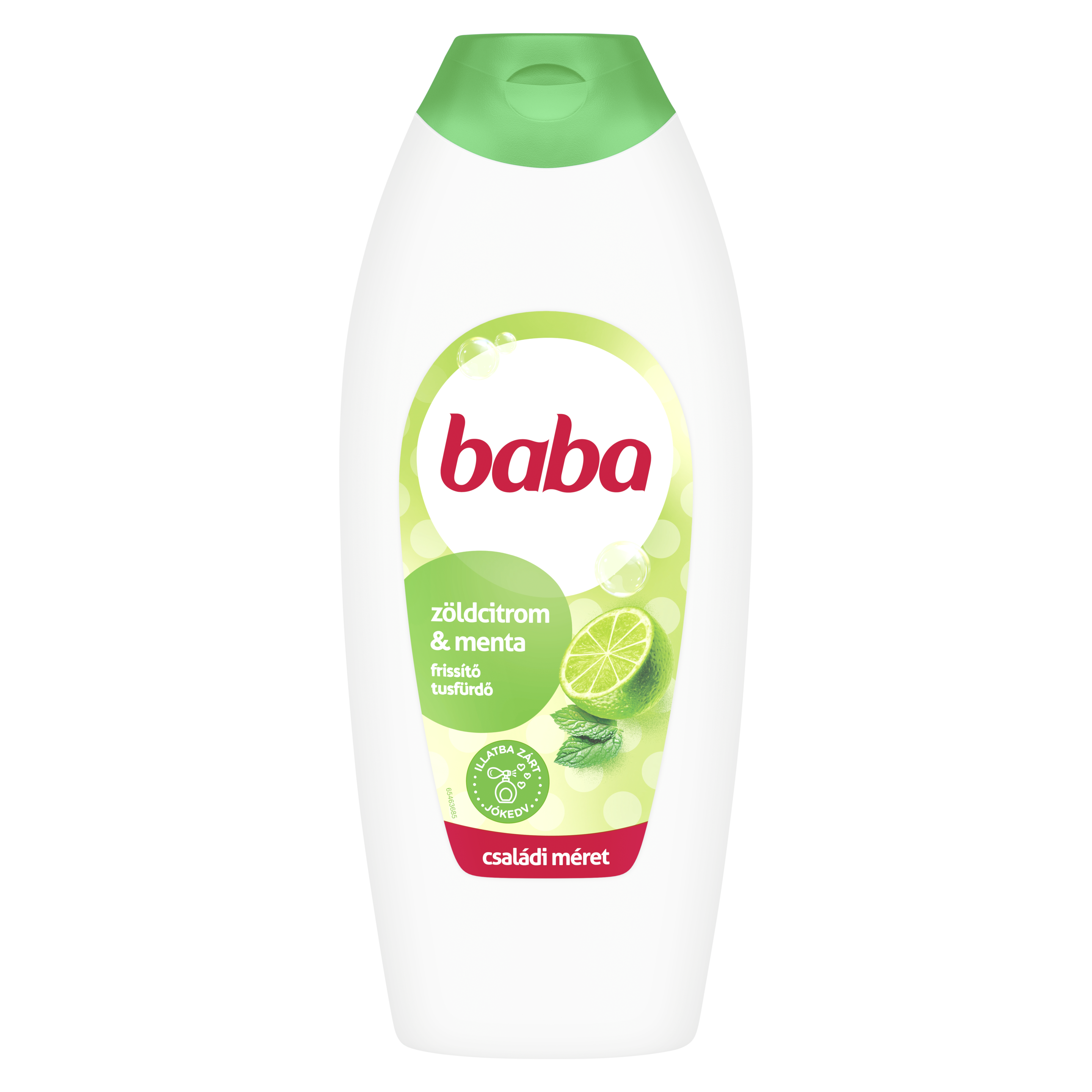 Baba tusfürdő zöldcitrom és menta 750 ml packshot
