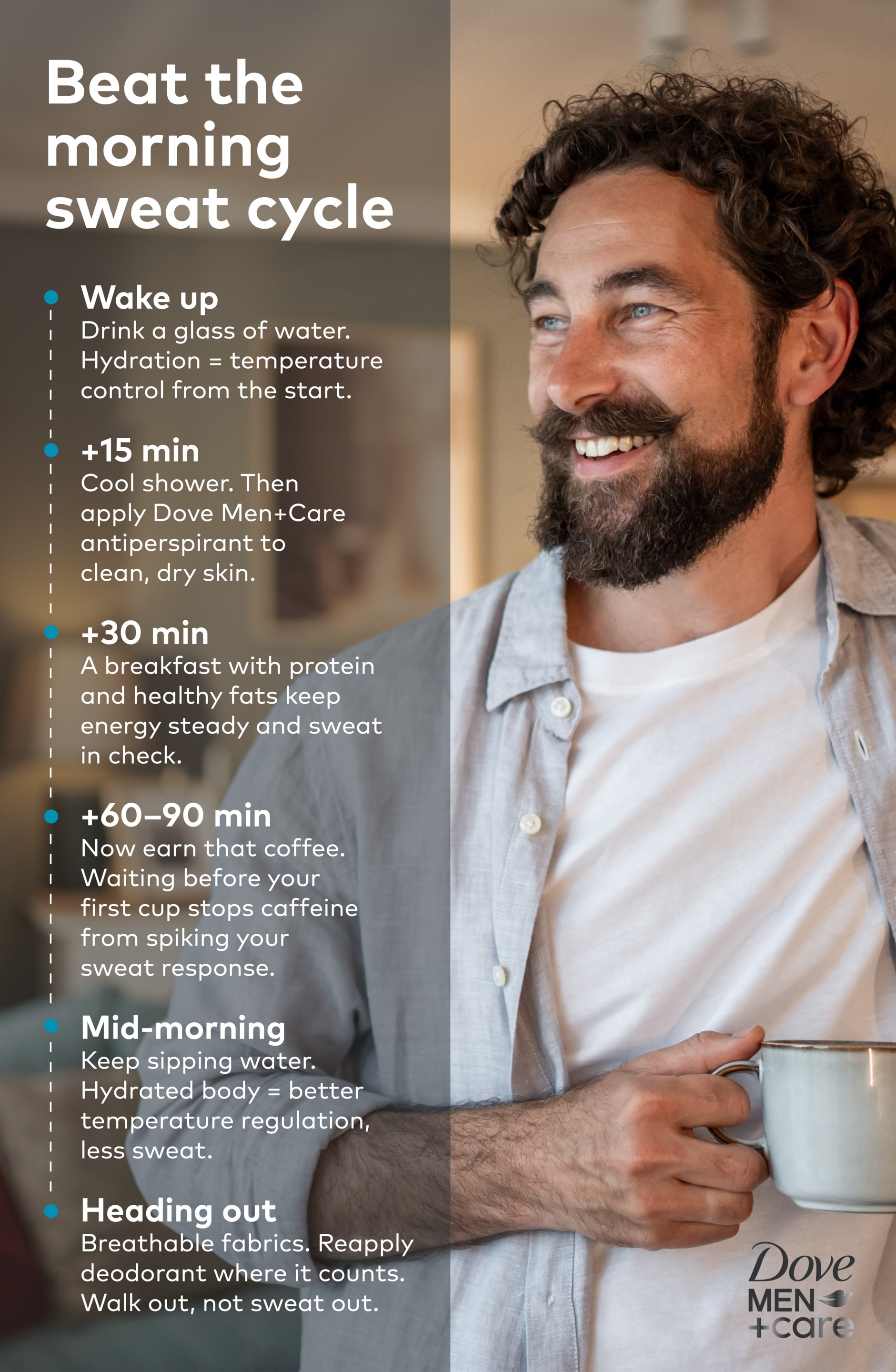 Beat the morning sweat infographic