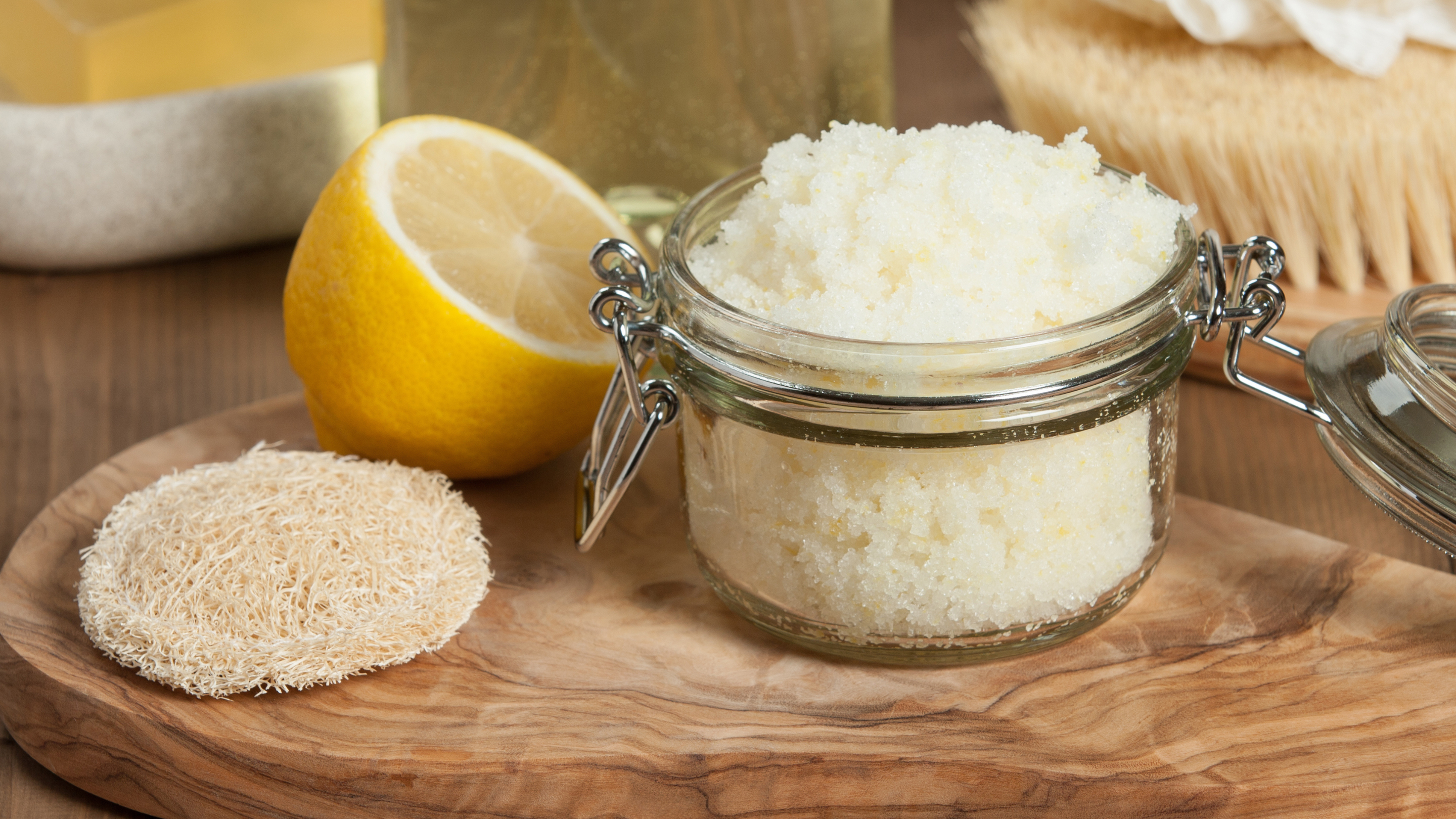 5. Lemon & Sugar Brightening Scrub