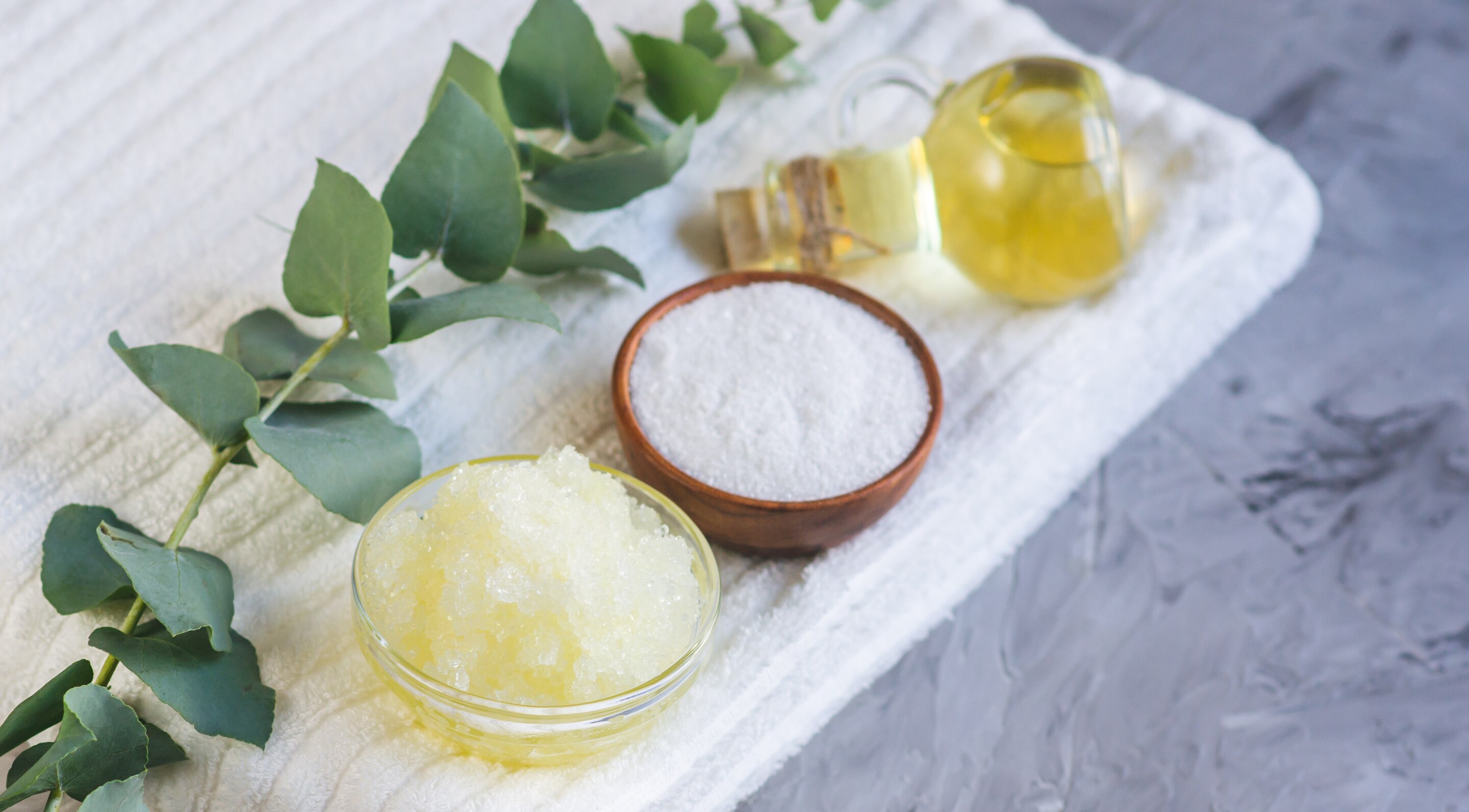 3. Salt & Olive Oil Scrub