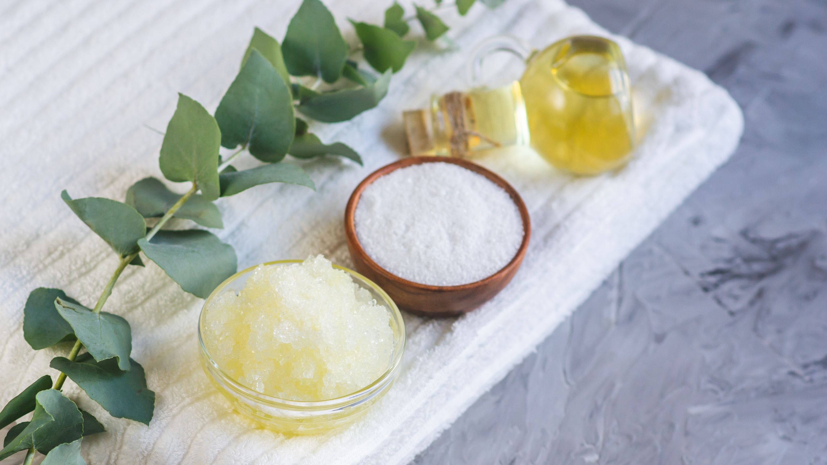 3. Salt & Olive Oil Scrub