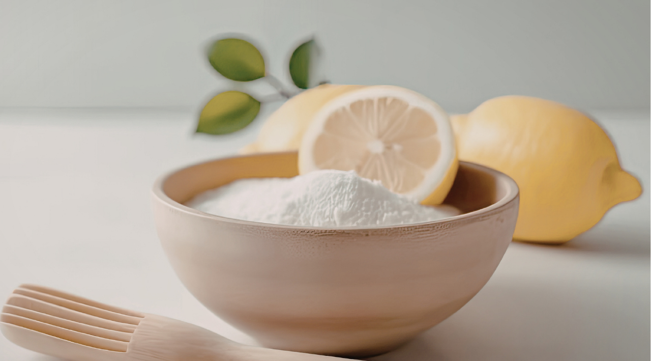 1. Baking Soda and Lemon Scrub