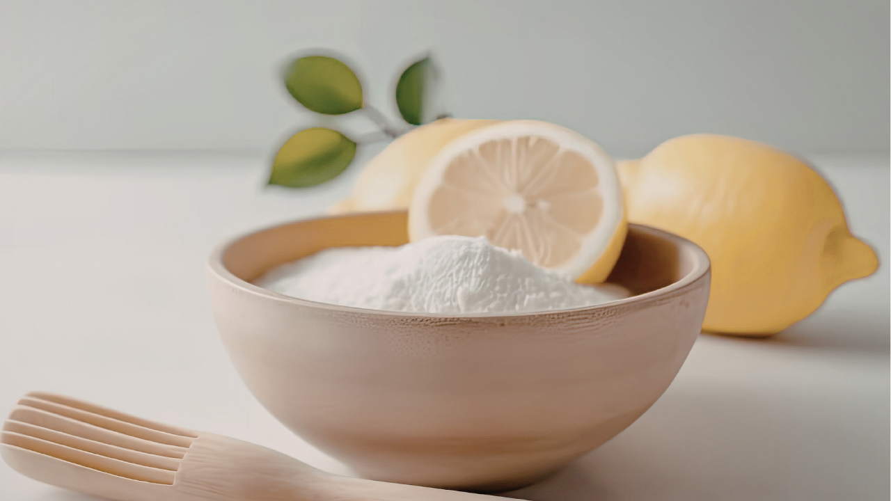 1. Baking Soda and Lemon Scrub