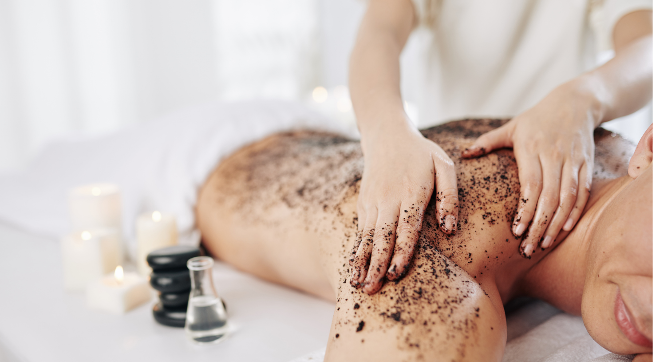 3. Coffee Grounds and Honey Scrub