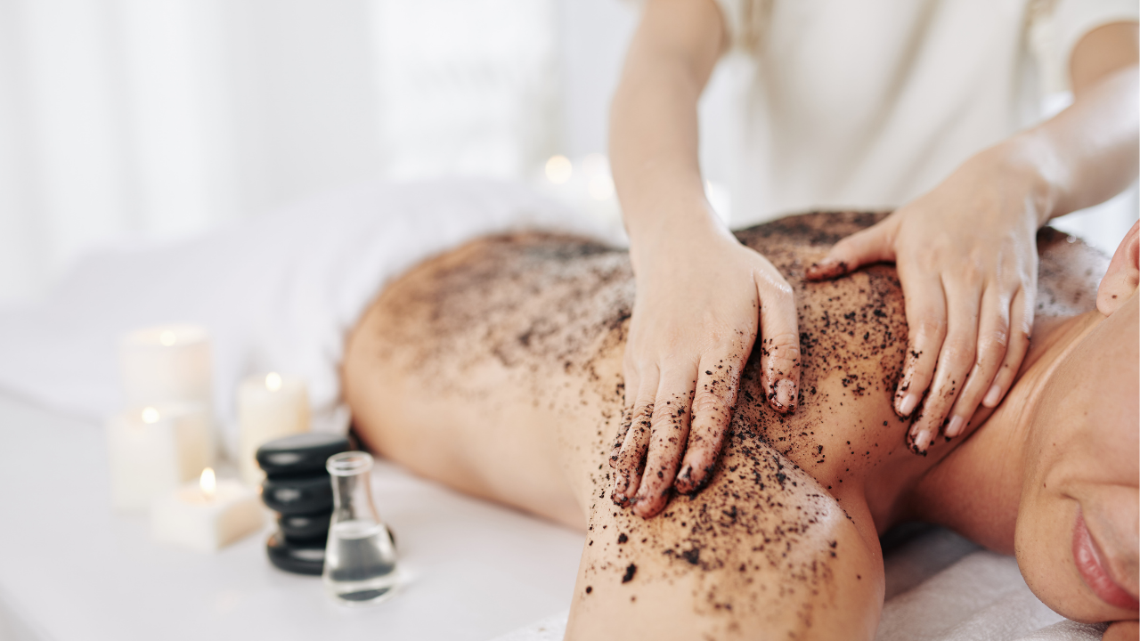 3. Coffee Grounds and Honey Scrub