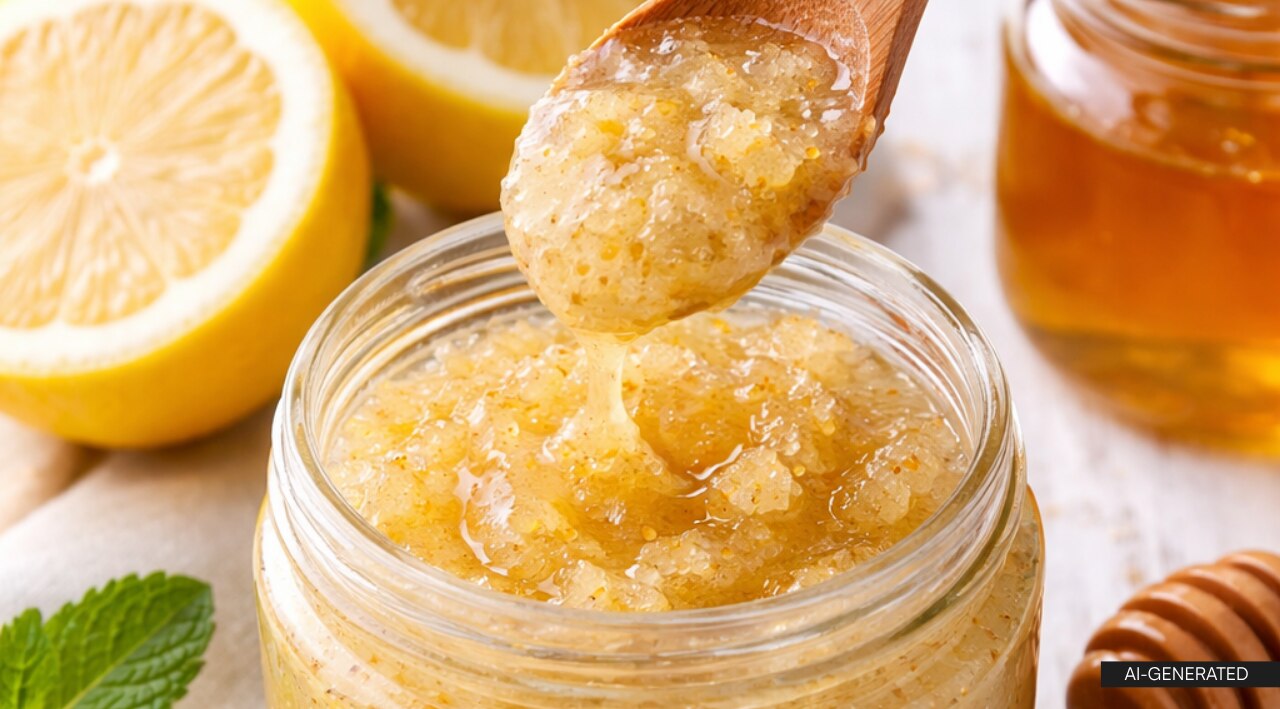 3. Lemon and Sugar Glow Scrub