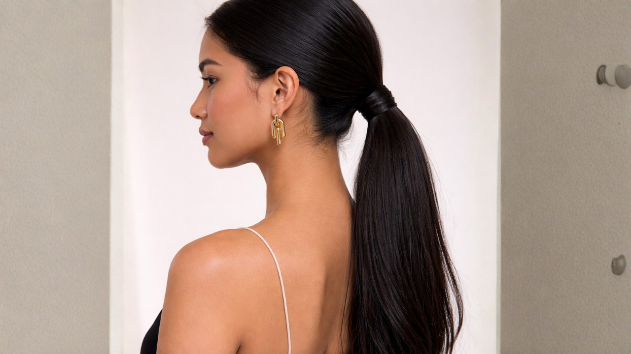 19. Sleek Low Ponytail
