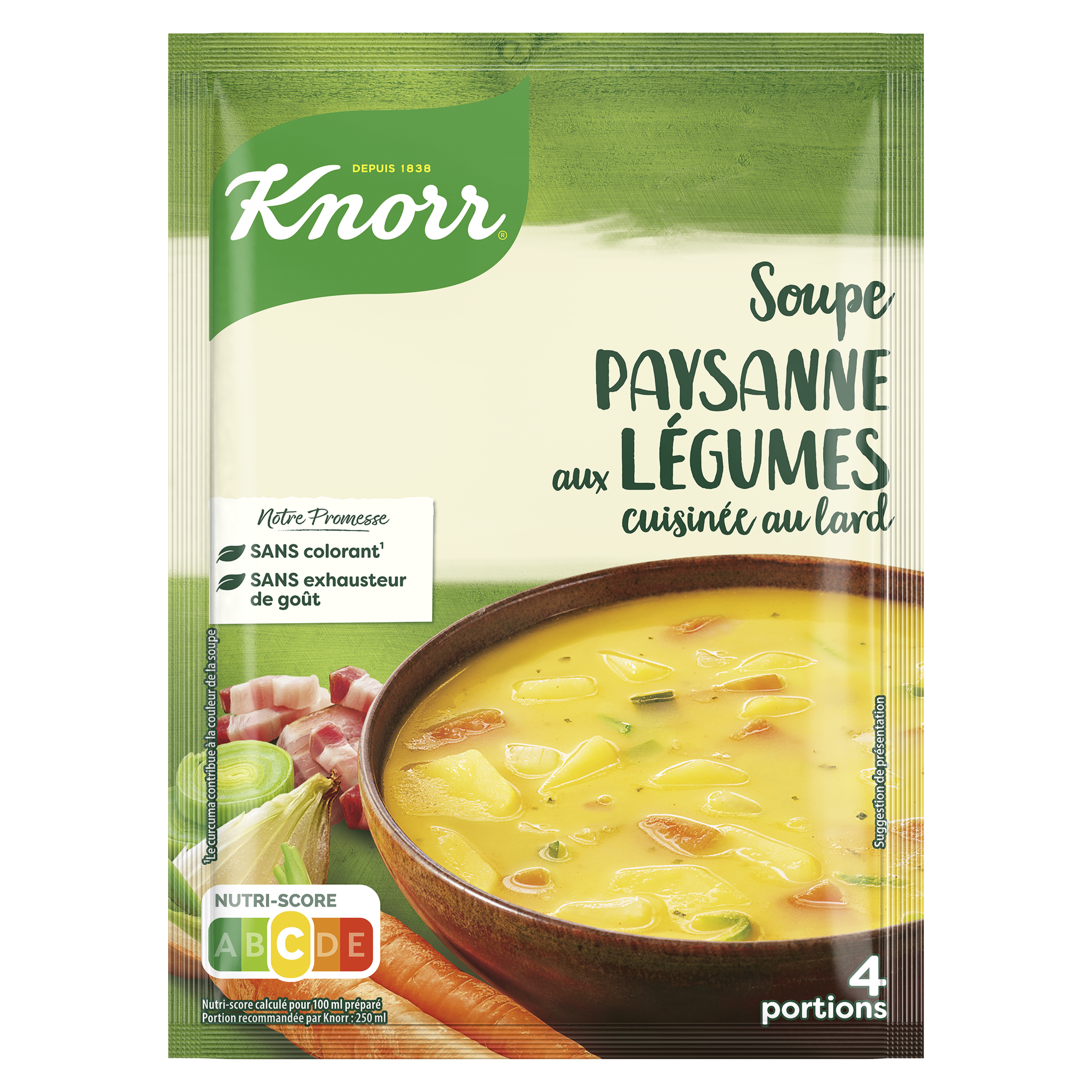 Soupe Paysanne aux Légumes cuisinée au Lard packshot