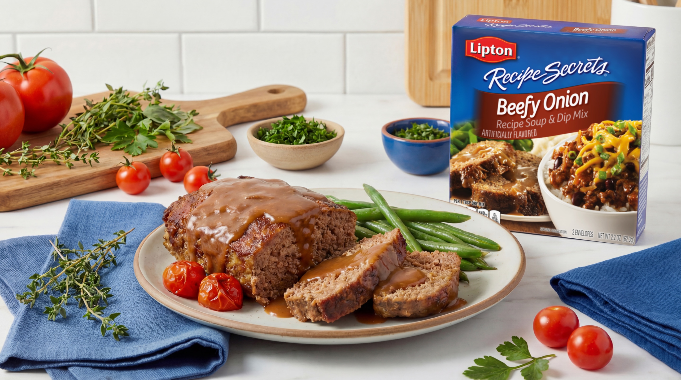 Souperior Meatloaf with Bell Peppers