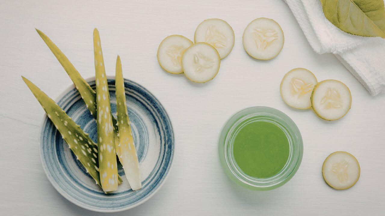 3. Aloe Vera and Cucumber Pack: