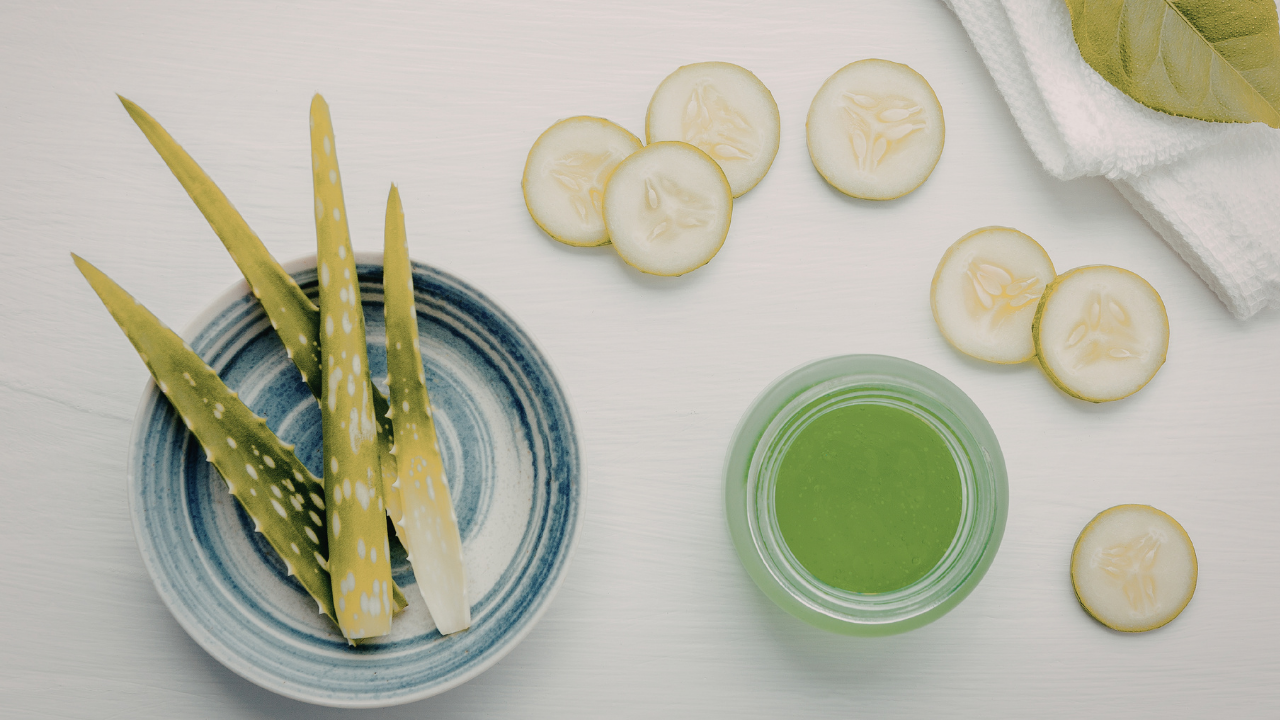 3. Aloe Vera and Cucumber Pack: