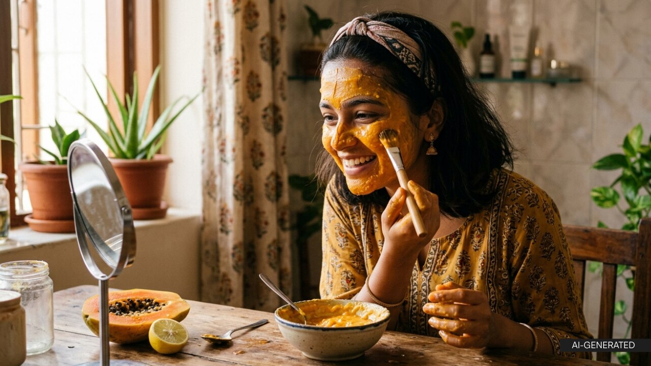 2. Papaya and Lemon Pack: