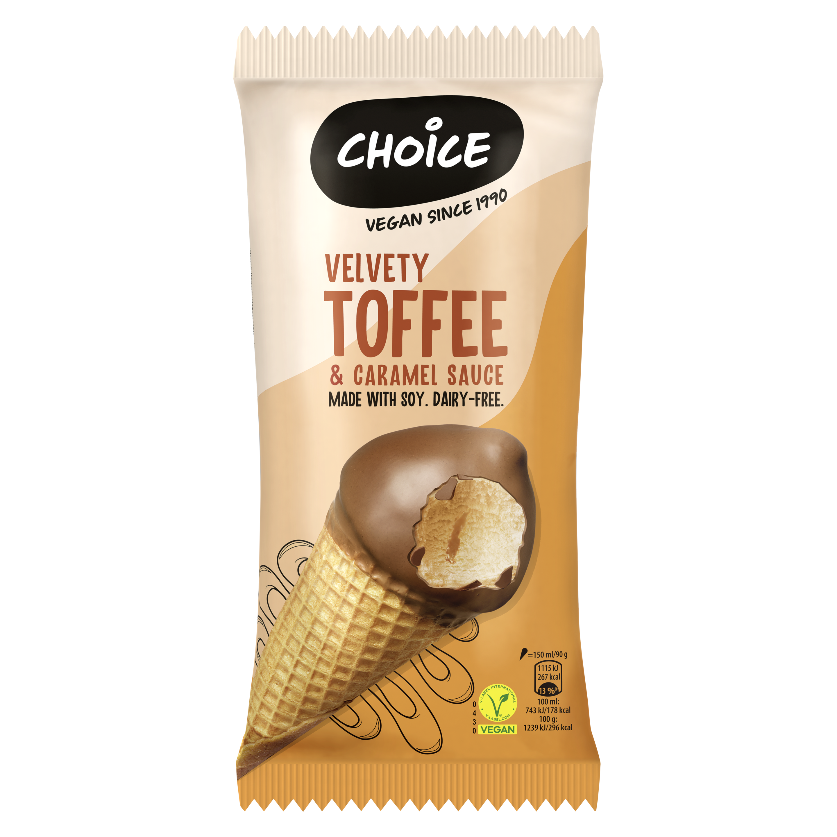Choice Toffee tuutti Maidoton packshot