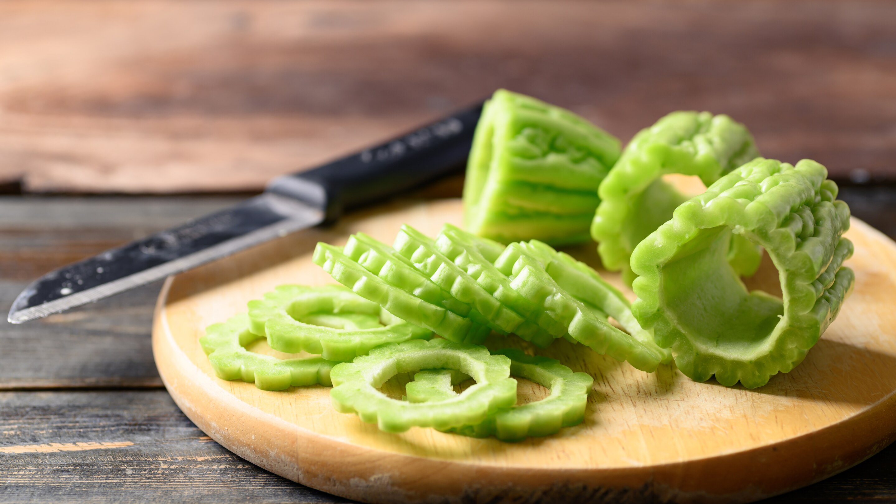 Step 3: Chop the Karela
