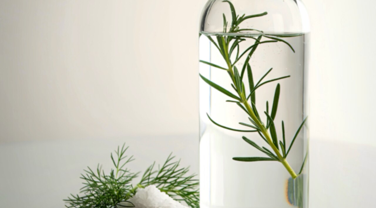 1. Rosemary Water Rinse
