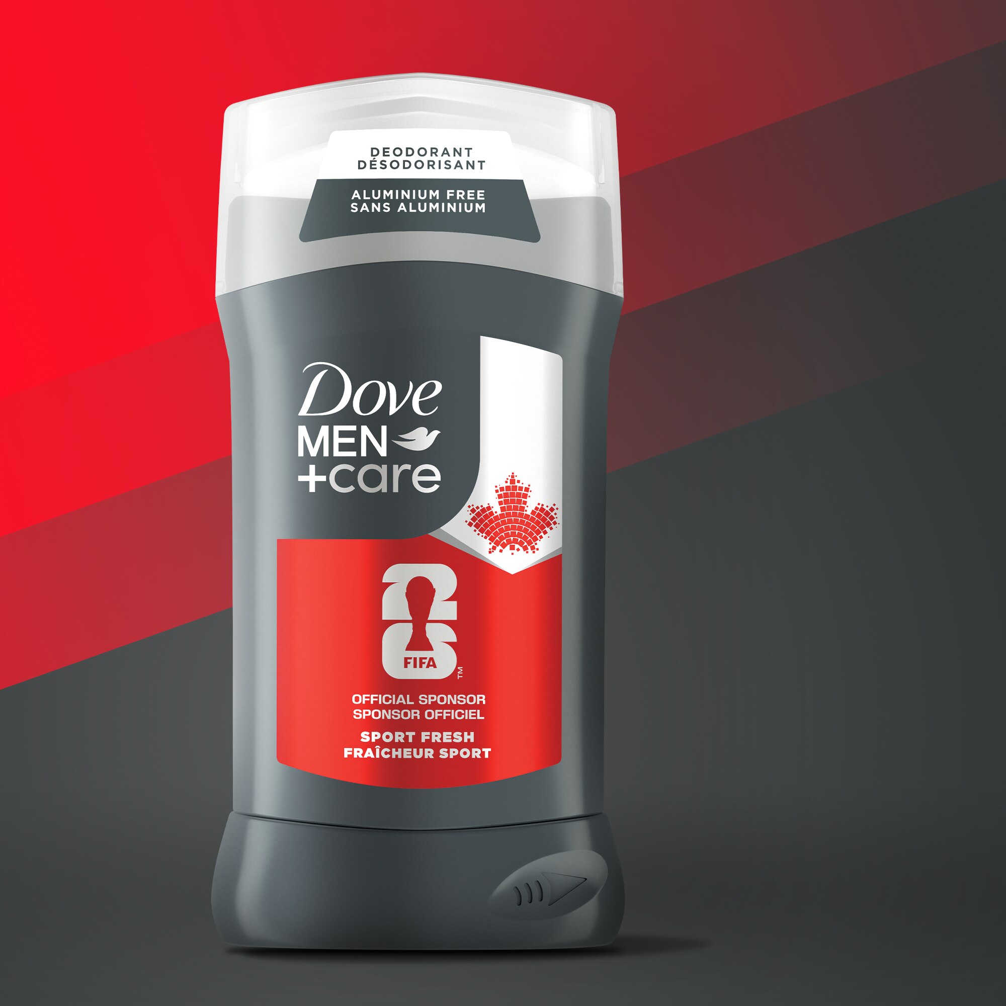 BÂTON DÉSODORISANT DOVE MEN+CARE EN ÉDITION LIMITÉE DE LA FIFA , FORMULE SANS ALUMINIUM, FRAÎCHEUR SPORT 