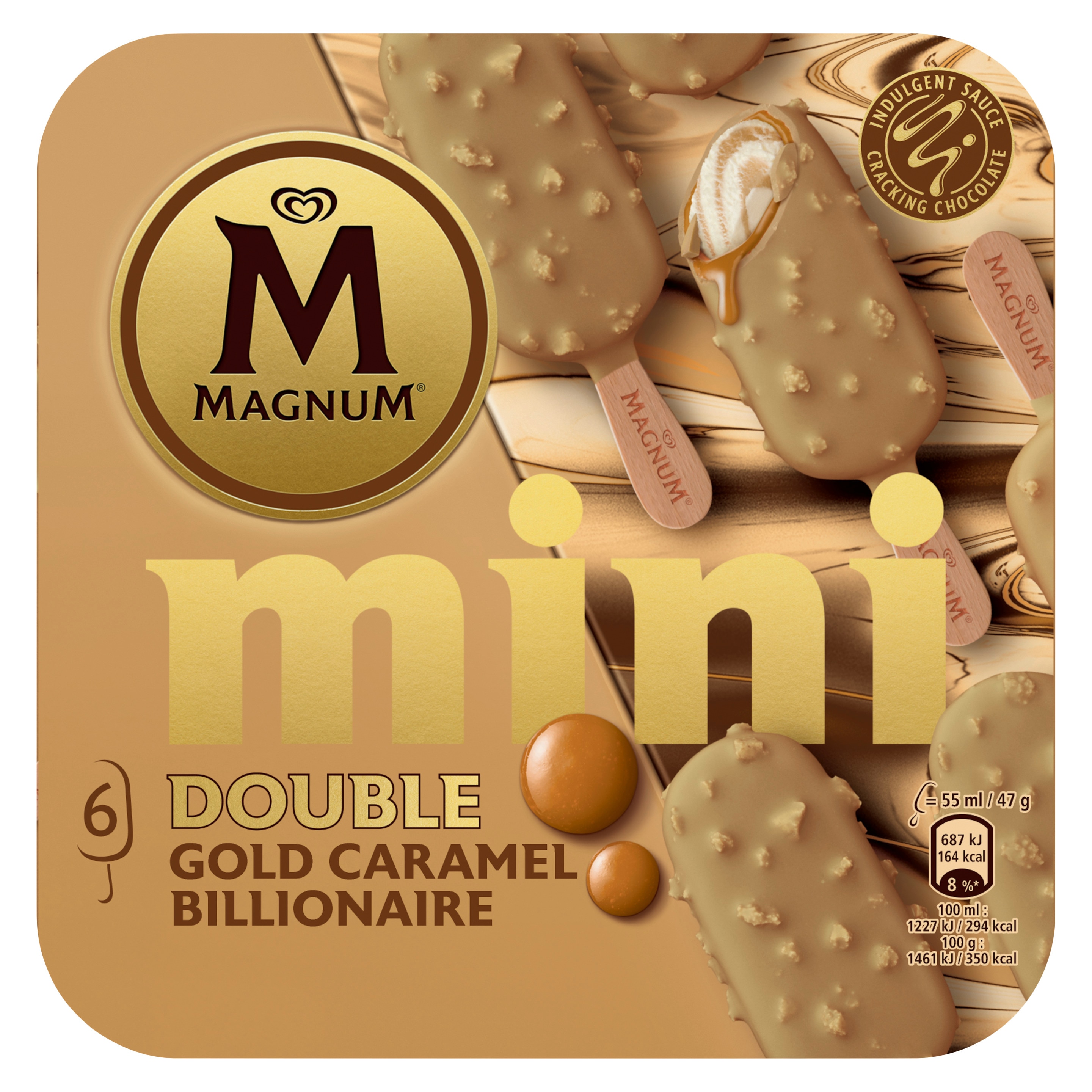 Magnum Mini IJs Double Gold Caramel Billionaire packshot