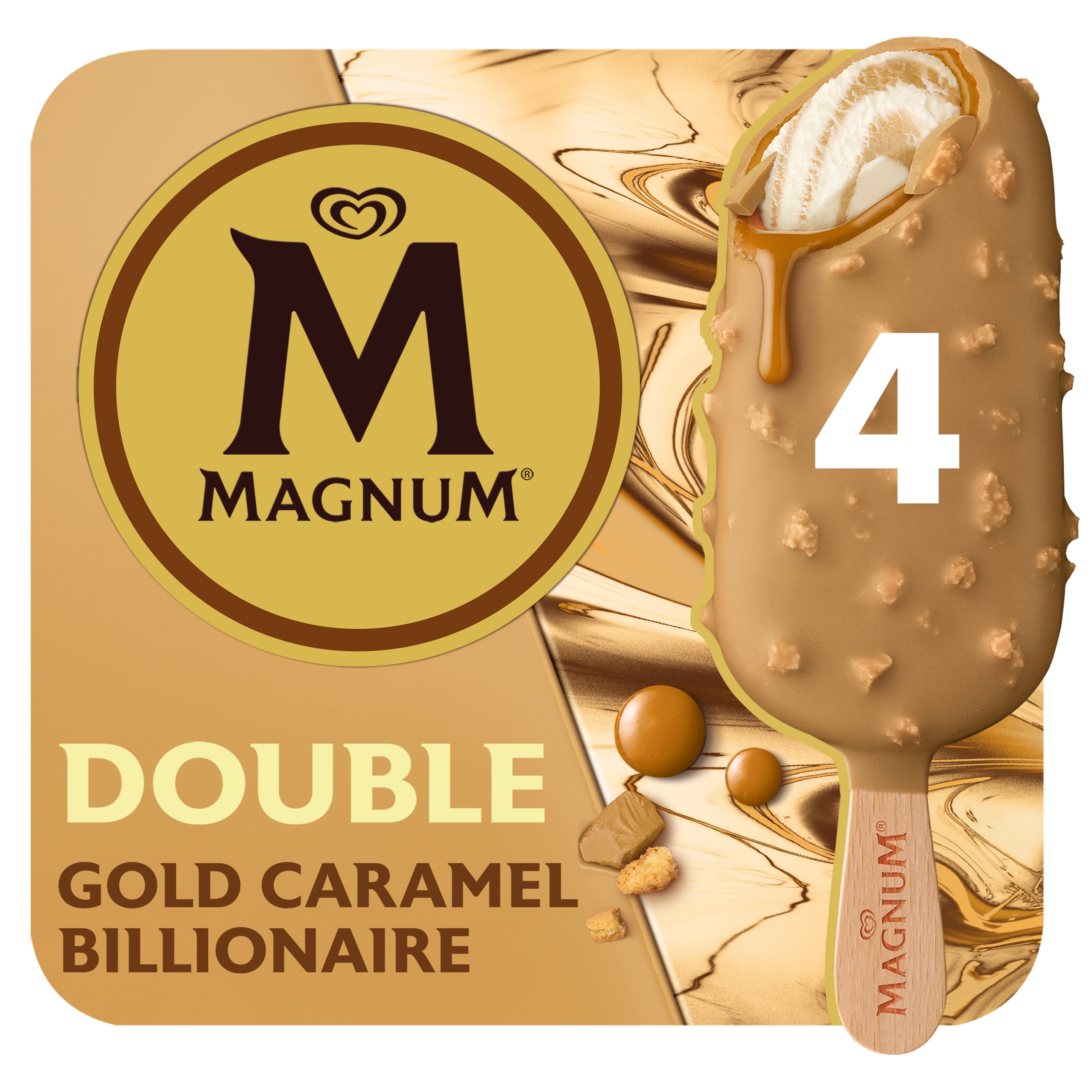 Magnum IJs Double Gold Caramel Billionaire packshot