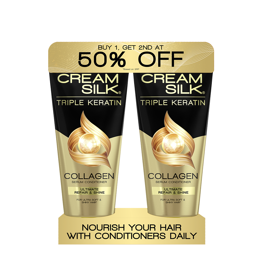 Cream Silk Triple Keratin Serum Conditioner Ultimate Repair and Shine