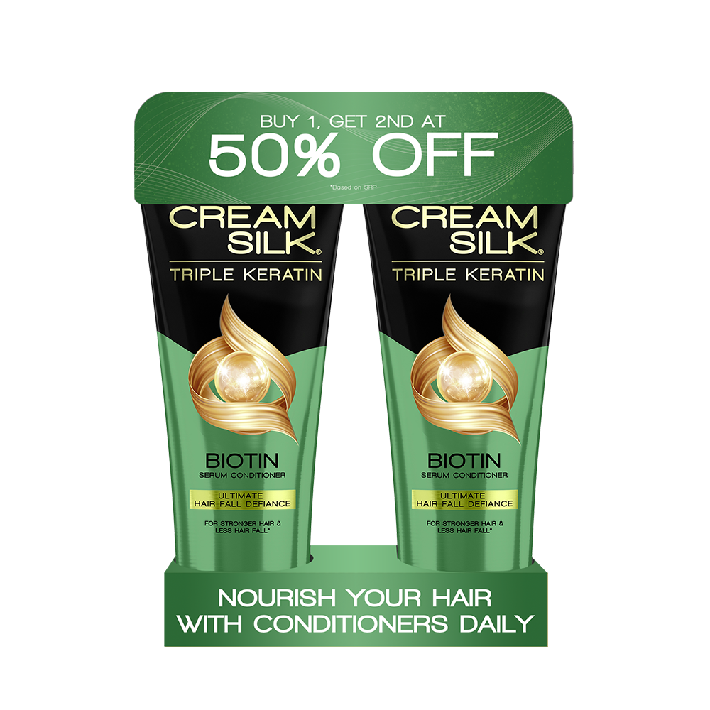Cream Silk Triple Keratin Serum Conditioner Ultimate Hairfall Defiance