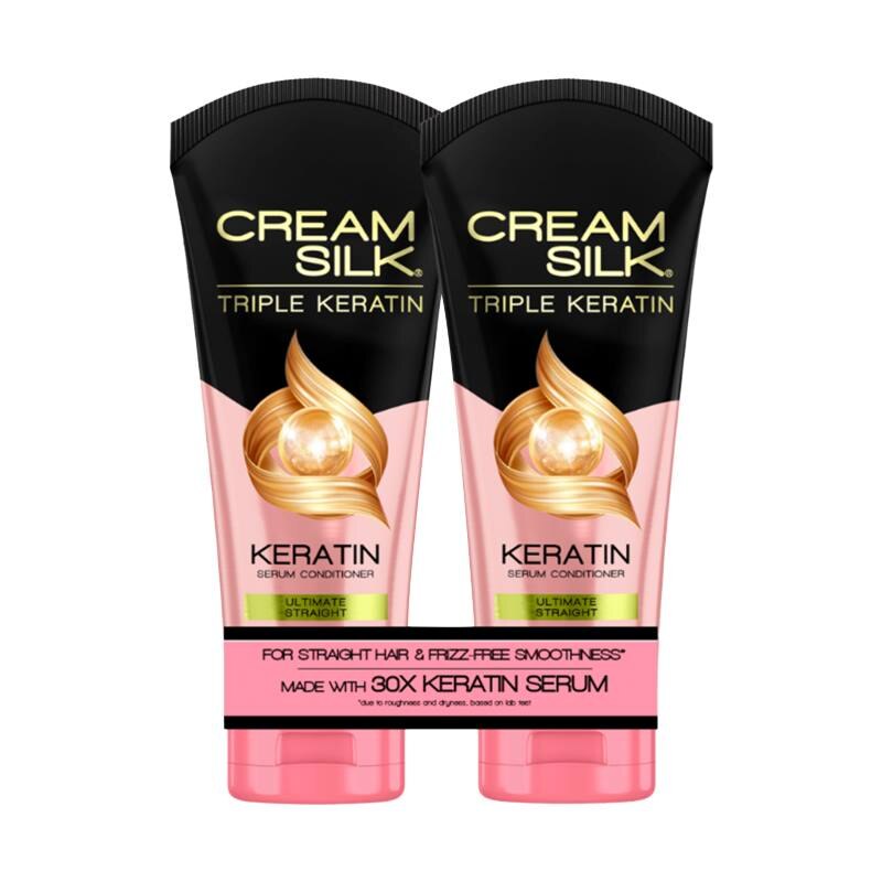 Cream Silk Triple Keratin Serum Conditioner Ultimate Straight