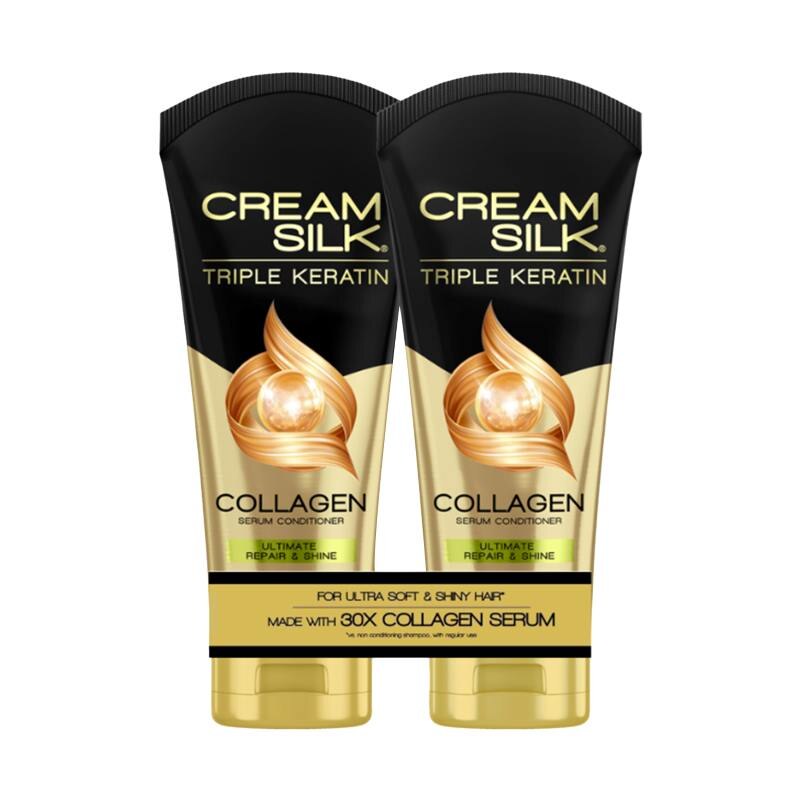 Cream Silk Triple Keratin Serum Conditioner Ultimate Repair and Shine