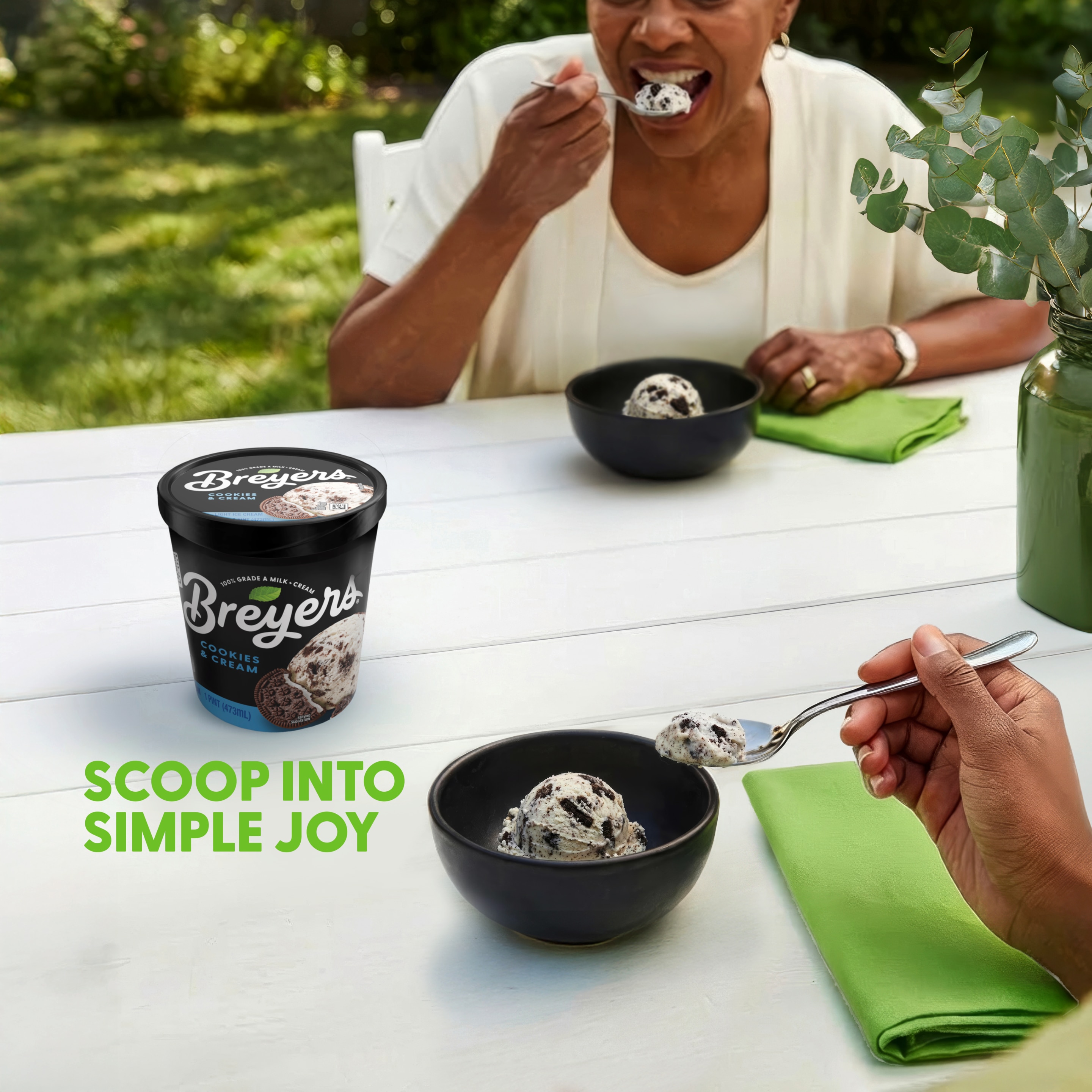A 16 ounce tub of Breyers® Cookies & Cream Ingredient List