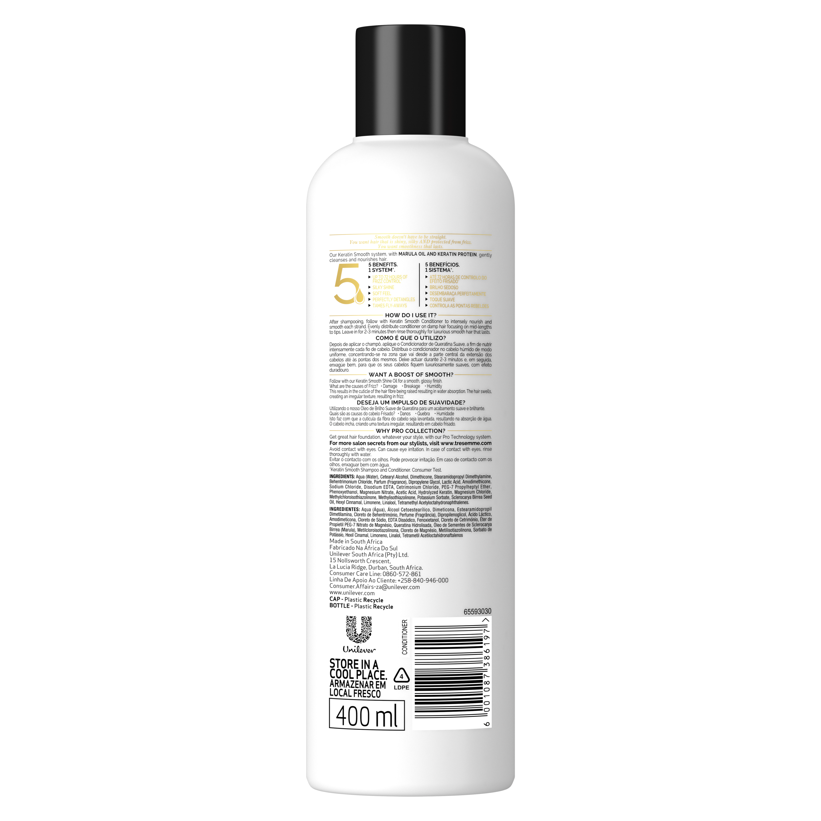 TRESemmé Keratin Smooth Frizz Control  Conditioner  400ml packshot
