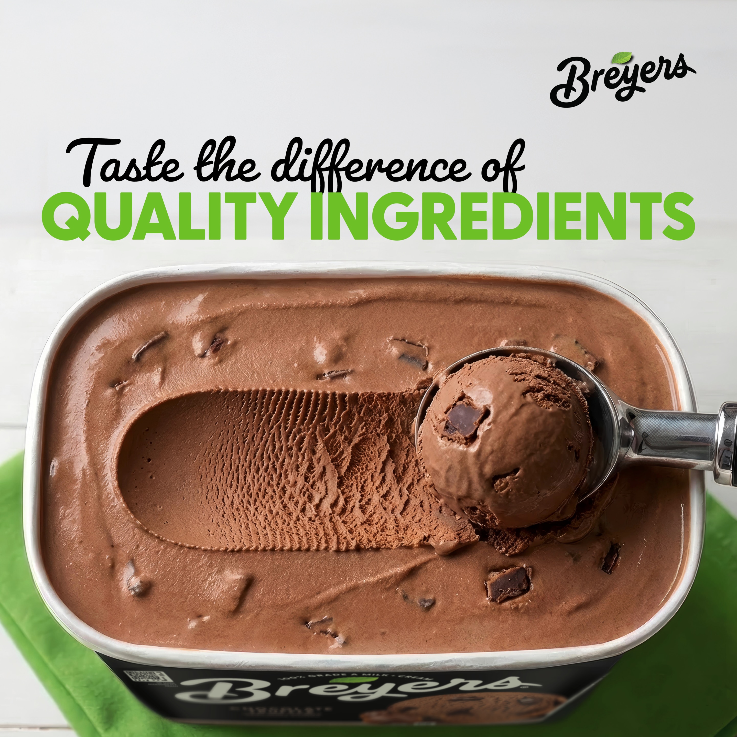 A 48 ounce tub of Breyers® Chocolate Truffle Nutritional Panel