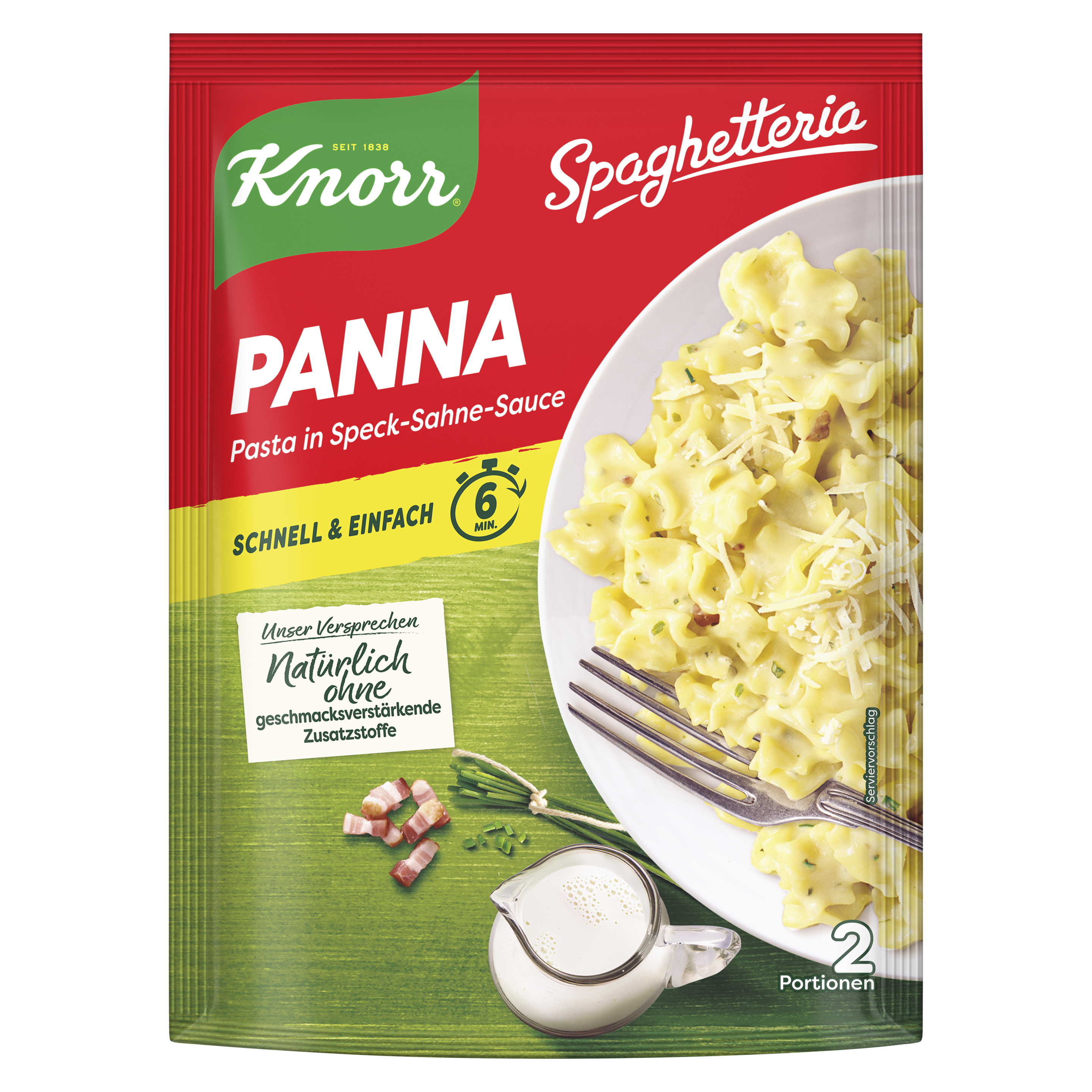Knorr Spaghetteria Alla Panna Nudel-Fertiggericht 136g packshot