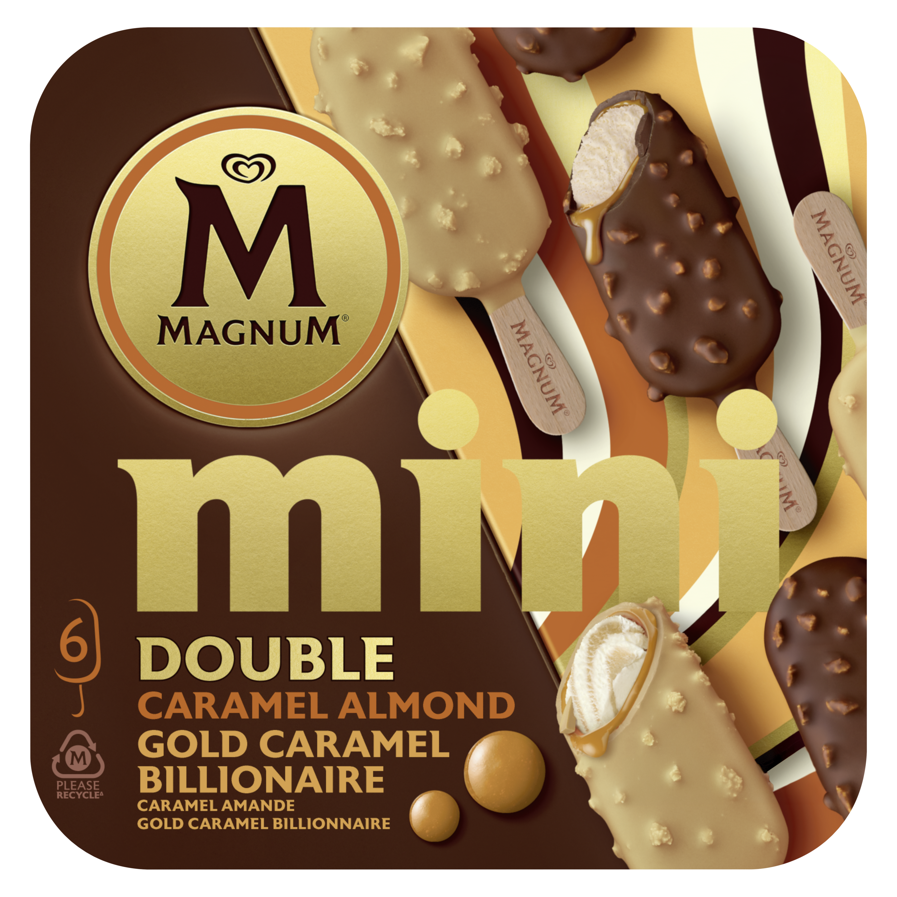 Magnum Mini Double Caramel Almond & Gold Billionaire