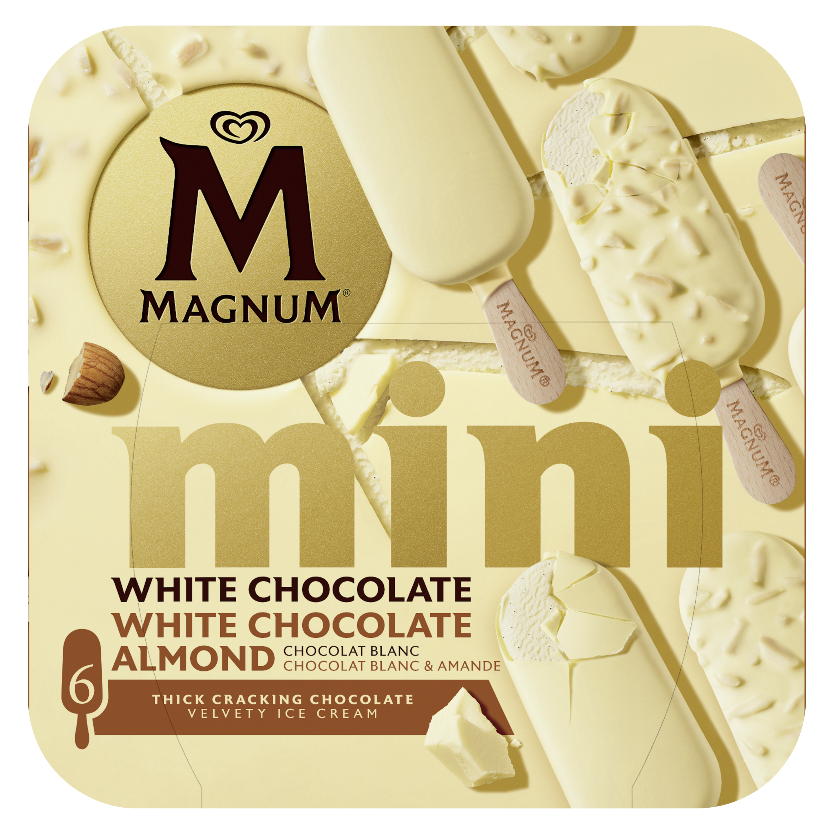 Magnum Mini White & White Almond X6 packshot