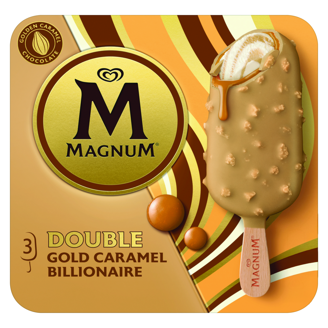 Magnum Double Gold Caramel Billionaire packshot