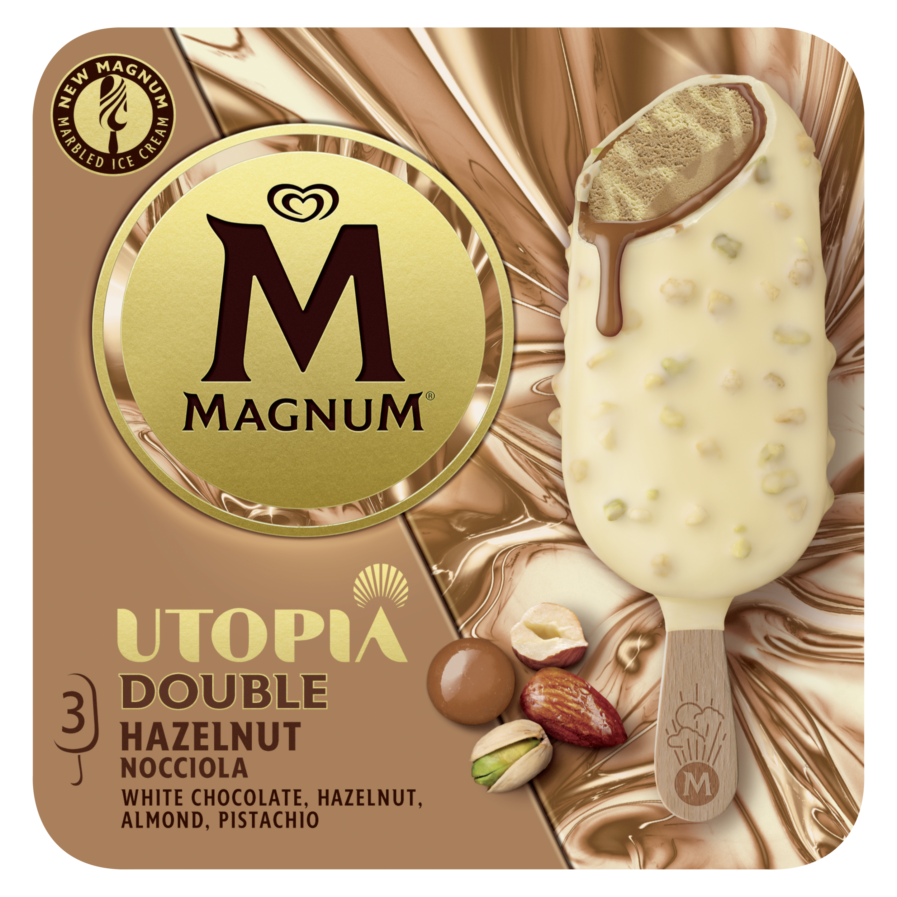 Magnum Double Nocciola x3 packshot