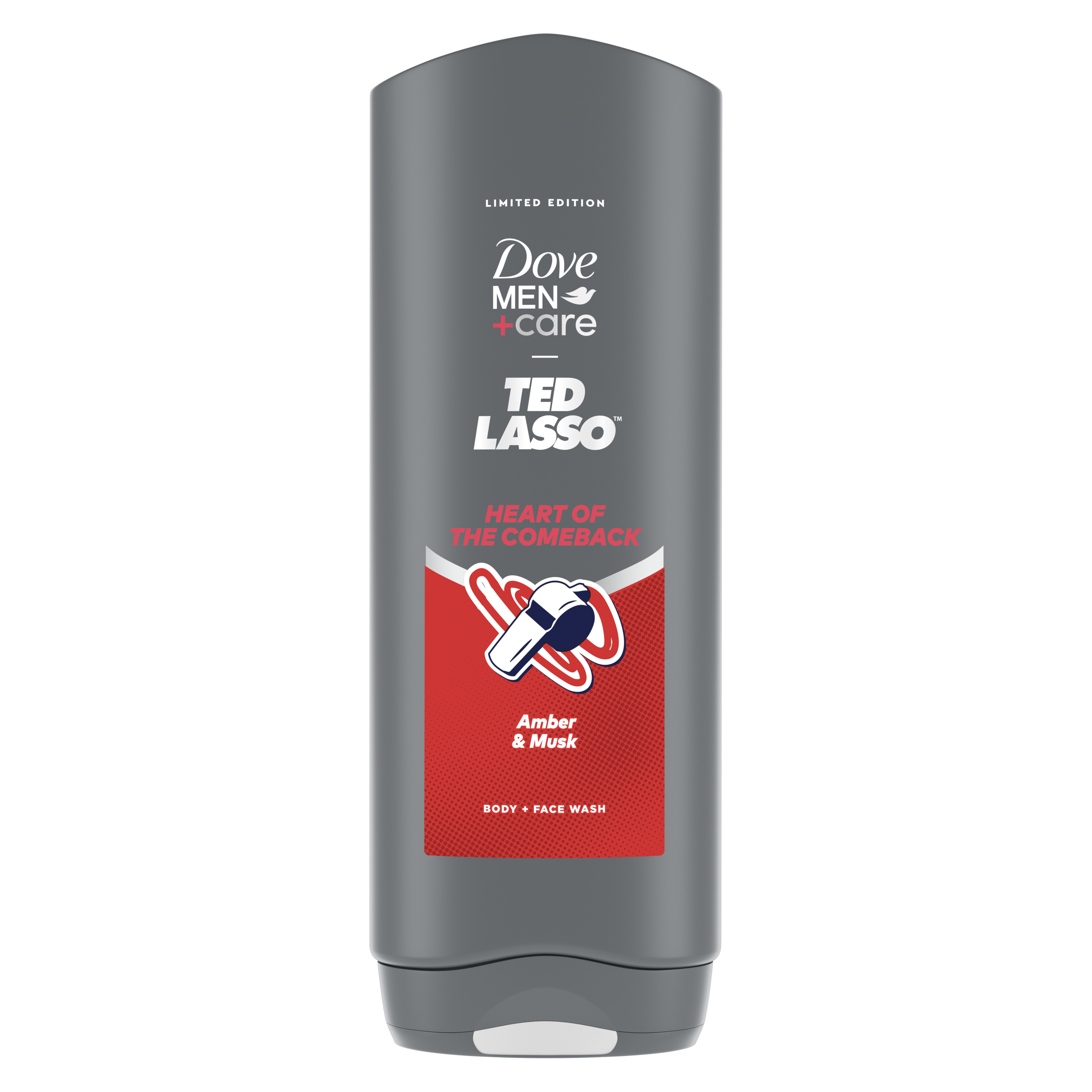 Dove Men+Care Limited Edition Ted Lasso Body Wash The Heart Of The Comeback Body & Face Wash for Hydrated Skin 18 fl oz