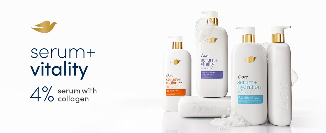 Vitality Renewal Serum Body Wash with firming Collagen