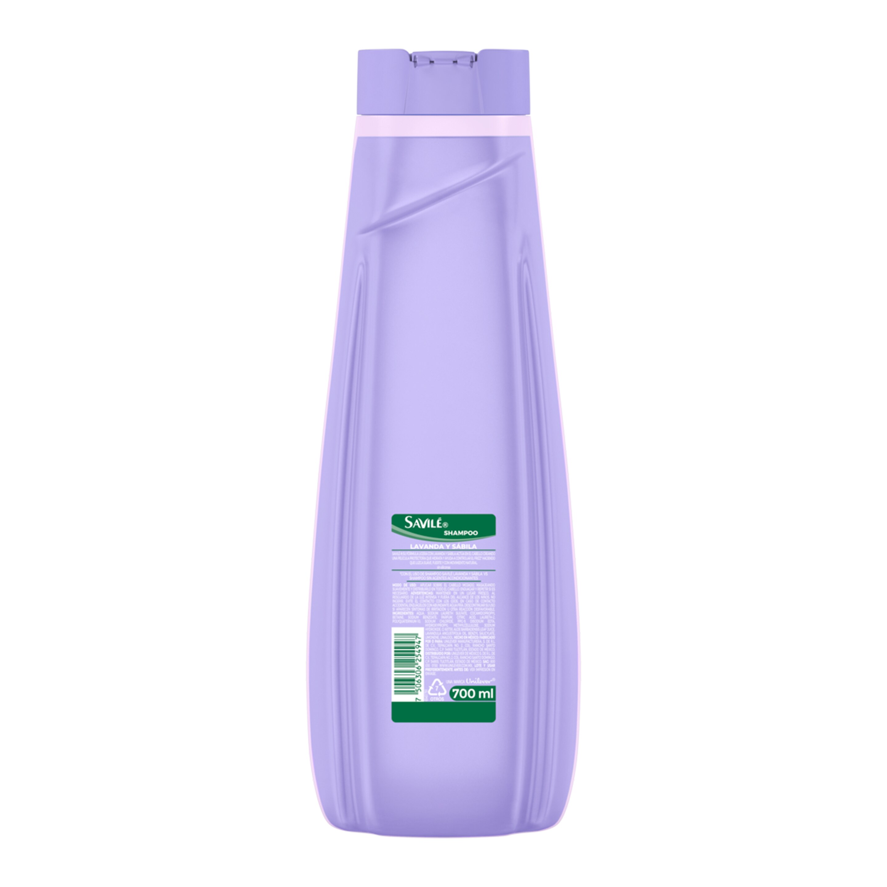Shampoo Savilé Aceites Esenciales Lavanda y Sábila