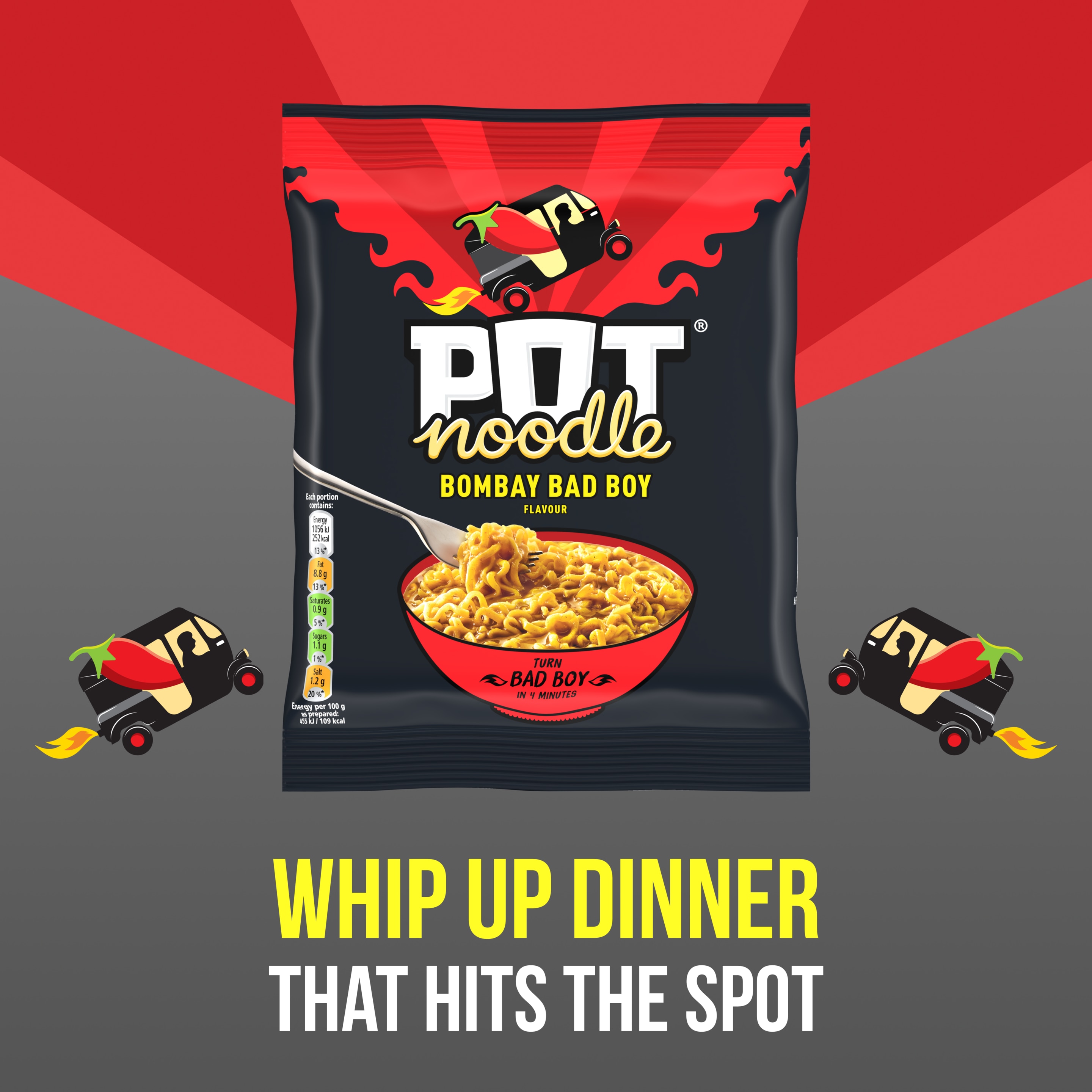 Pot Noodle Bombay Bad Boy Instant Noodles Block 115 g